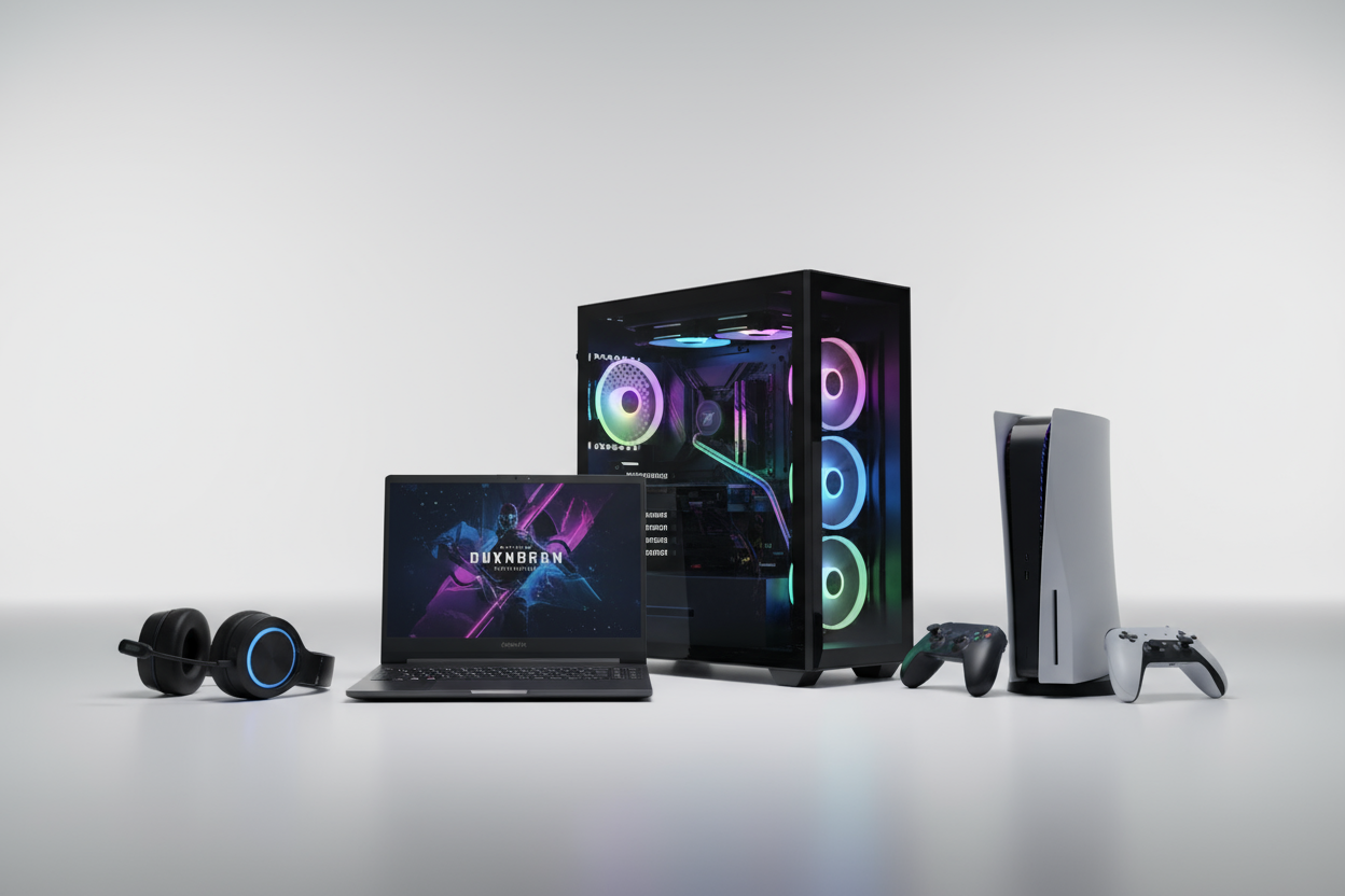 Gaming-PC, Laptop-Computer ,Kopfhörer ,Spielkonsole