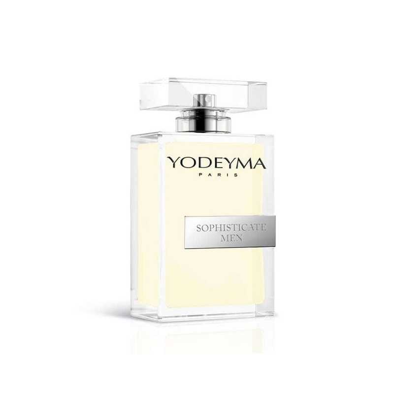 Yodeyma Parfüme – orientalisch holziger Herrenduft Sophisticate Men in elegantem Glasflakon mit silbernem Etikett, ideal für stilvolle Männer.