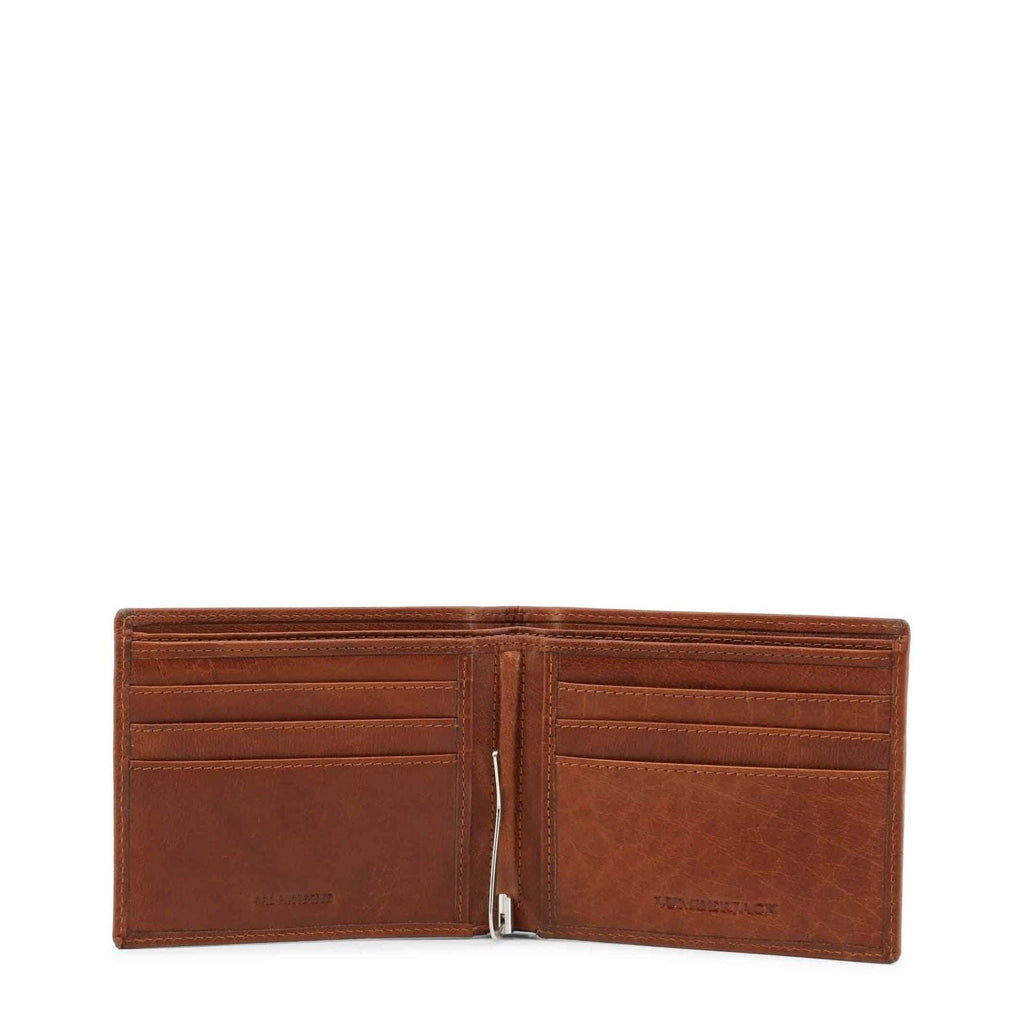 Herren Leder Geldtasche - kaufen | Praktisch und stilvoll: Innenansicht der Lumberjack Geldtasche mit Kartenfächern und Geldklammer aus Leder.