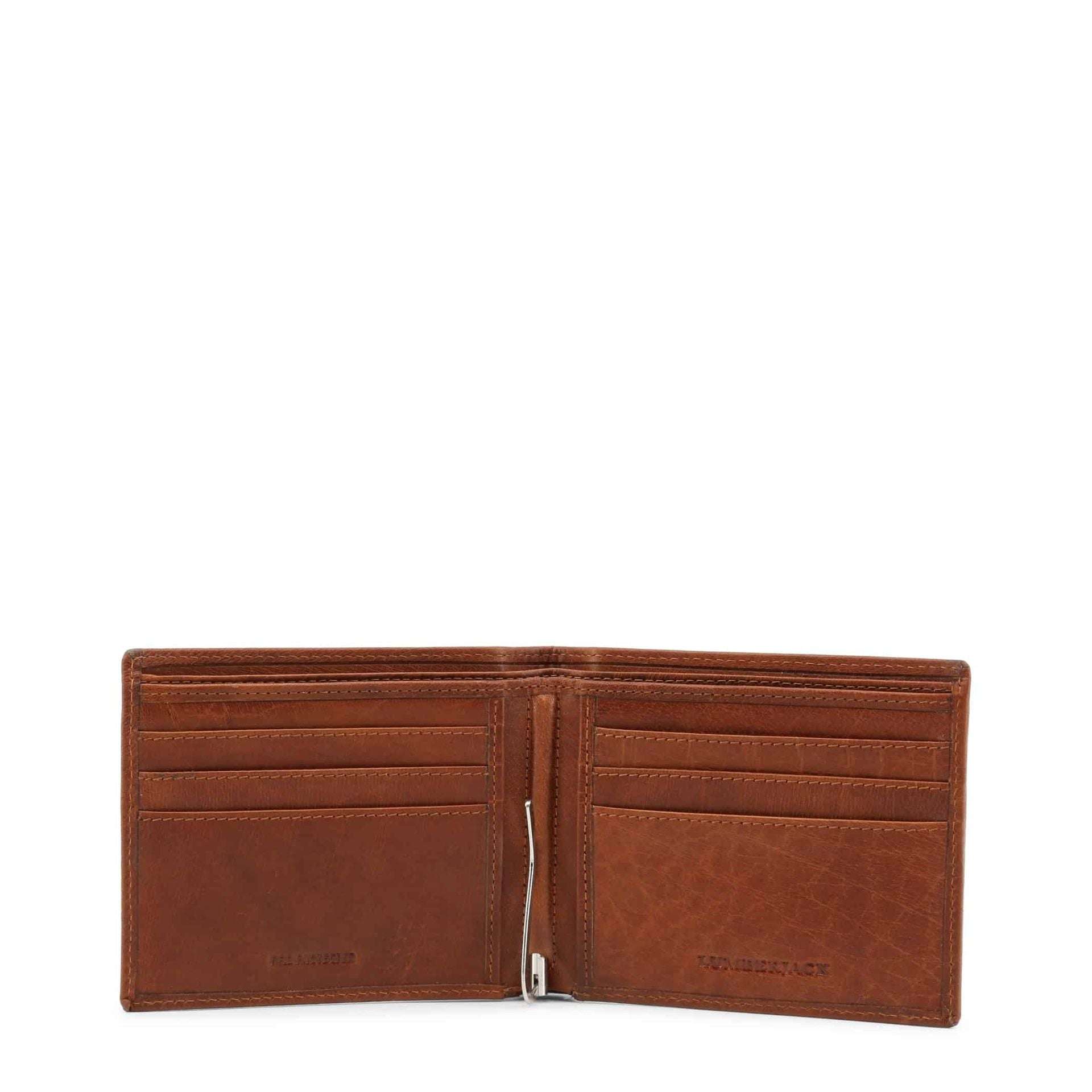 Herren Leder Geldtasche - kaufen | Praktisch und stilvoll: Innenansicht der Lumberjack Geldtasche mit Kartenfächern und Geldklammer aus Leder.
