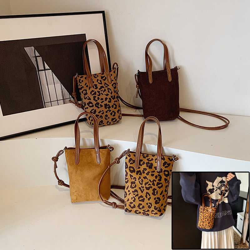 Damen Retro-Tasche im Leopard Muster