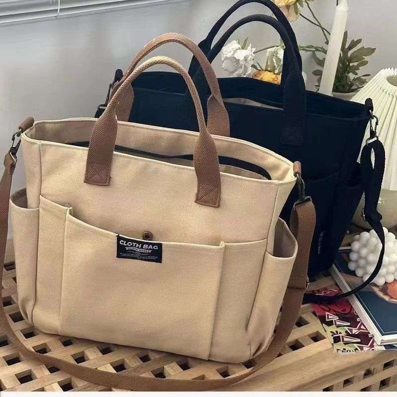 Große Canvas Umhängetasche für Pendler