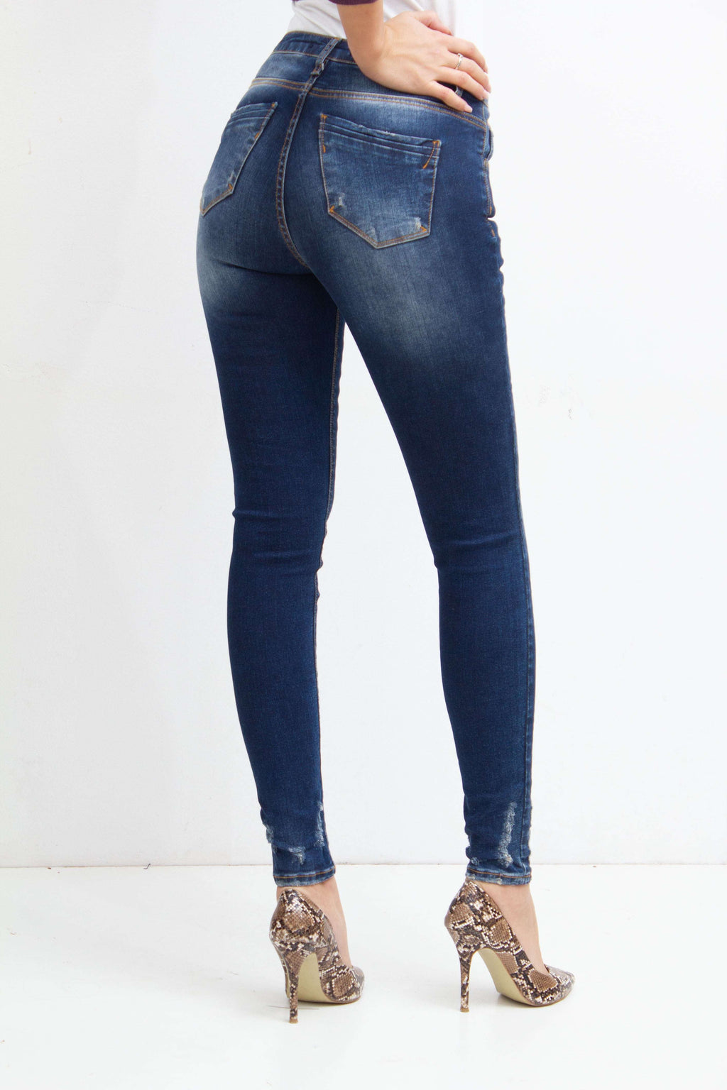 Damen High Waist Skinny Jeans Athens