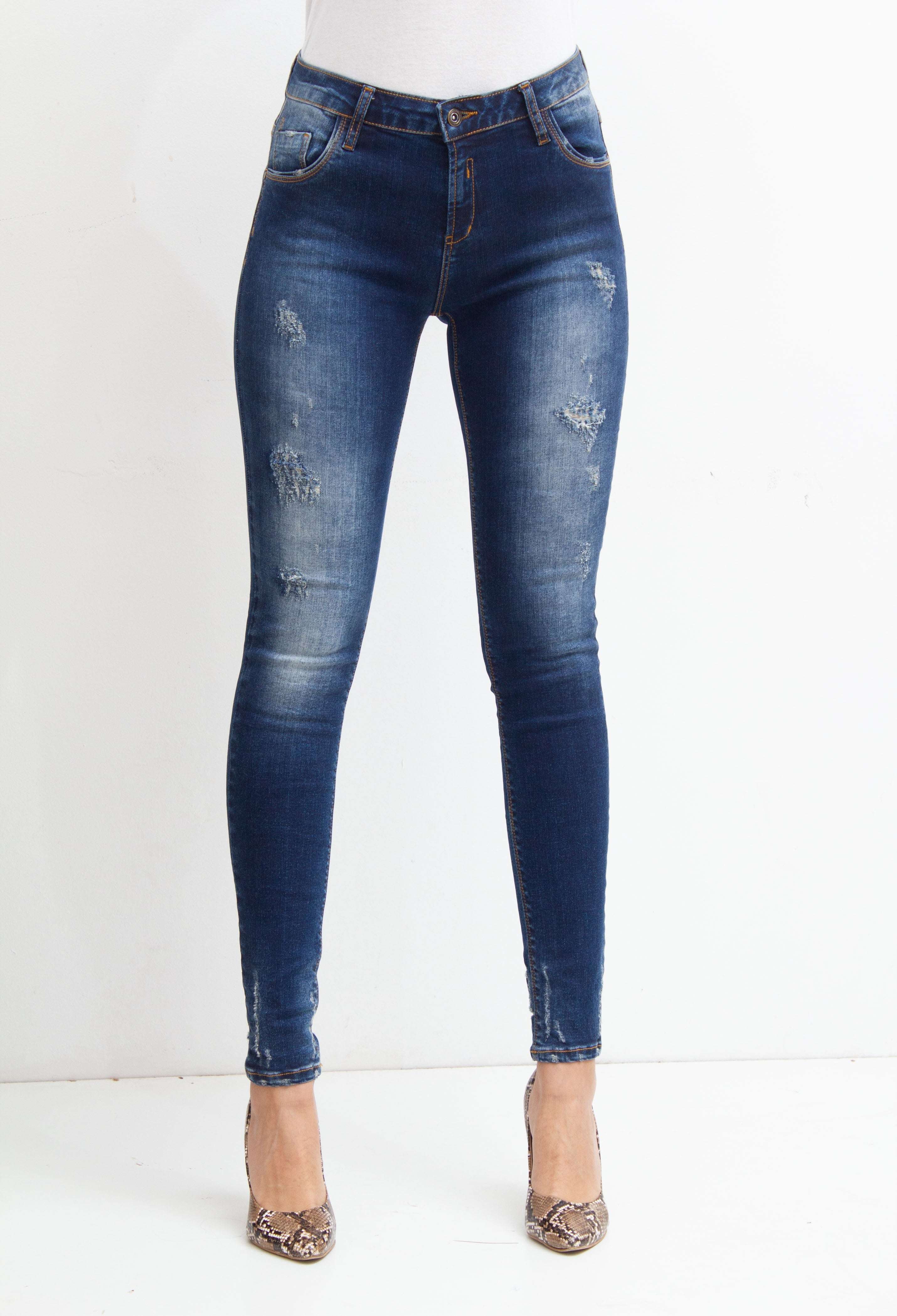 Damen High Waist Skinny Jeans Athens