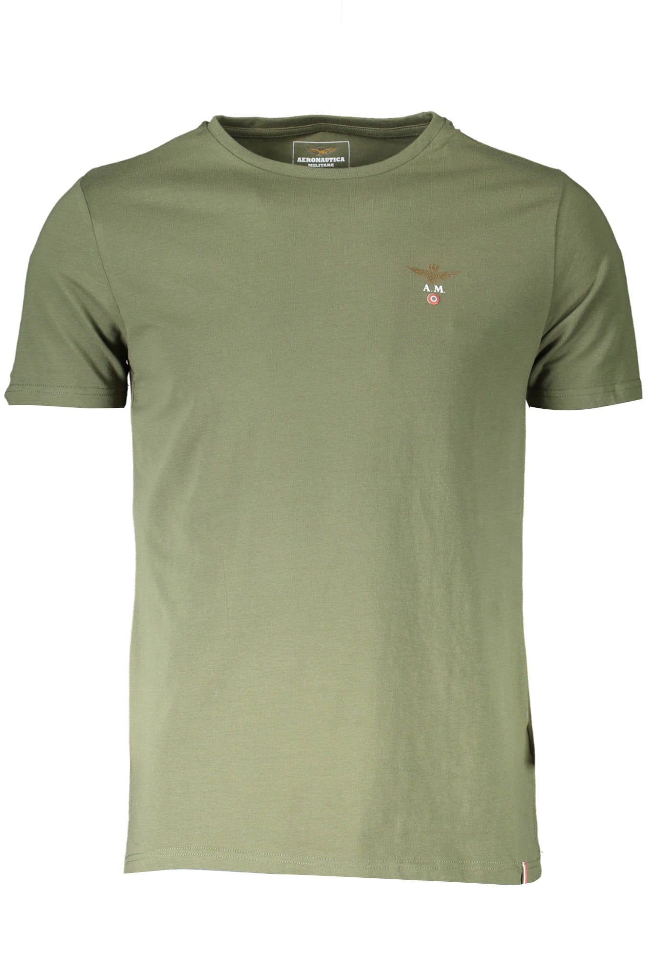 AERONAUTICA MILITARE GRÜNES HERREN-OUTDOOR-T-SHIRT Grün M 8056423500254