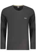 BOSS Herren Langarmshirt Schwarz Schwarz L 4063541183270