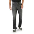 Diesel Jeans für Herren in Schwarz mit geradem Schnitt und 5 Taschen, ideal für Alltag und Freizeitmode.