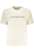 CALVIN KLEIN DAMEN-T-SHIRT MIT KURZEN ÄRMELN, BEIGE Beige XL 8721187724108