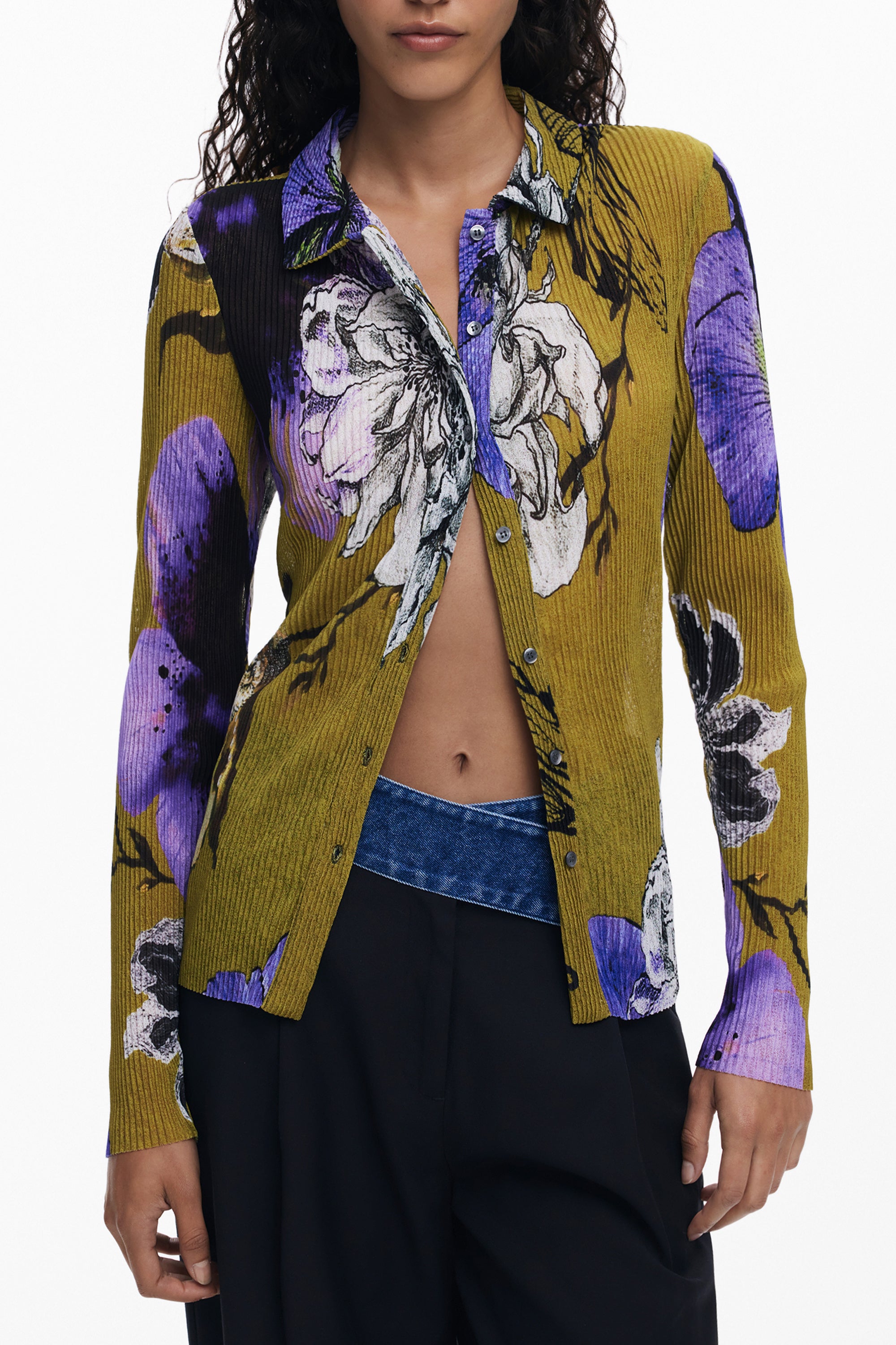 DESIGUAL DAMEN LANGARMSHIRT, GRÜN Grün S 8445110710944