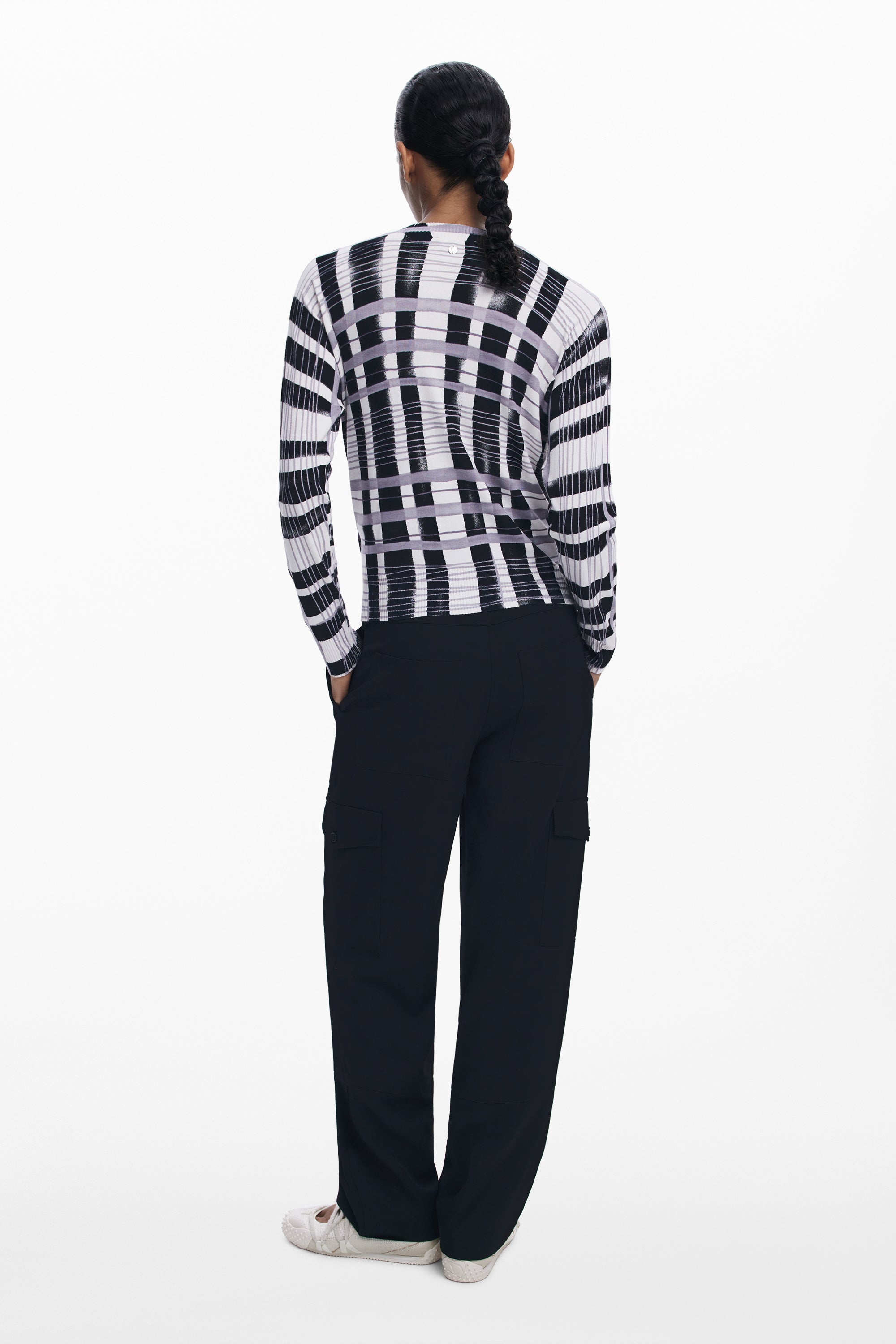 DESIGUAL WHITE SWEATER FOR WOMEN