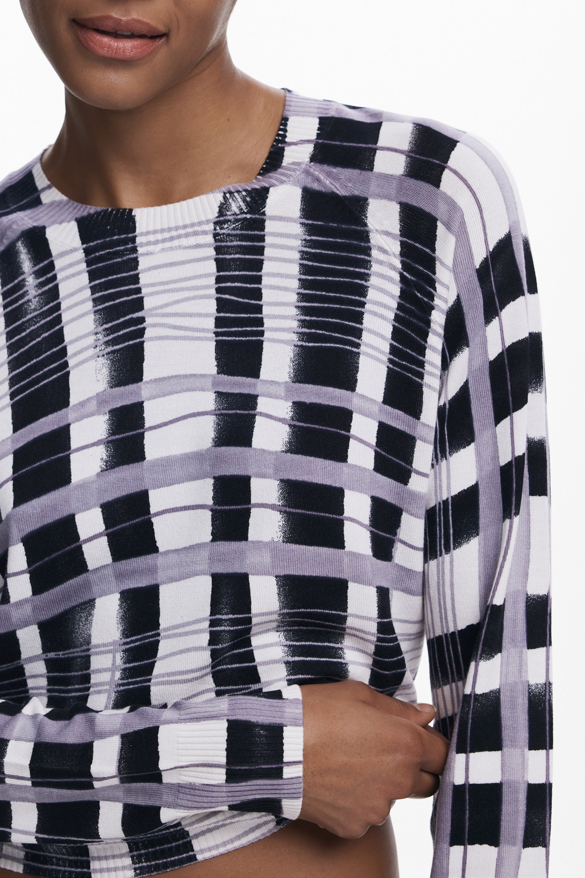 DESIGUAL WHITE SWEATER FOR WOMEN