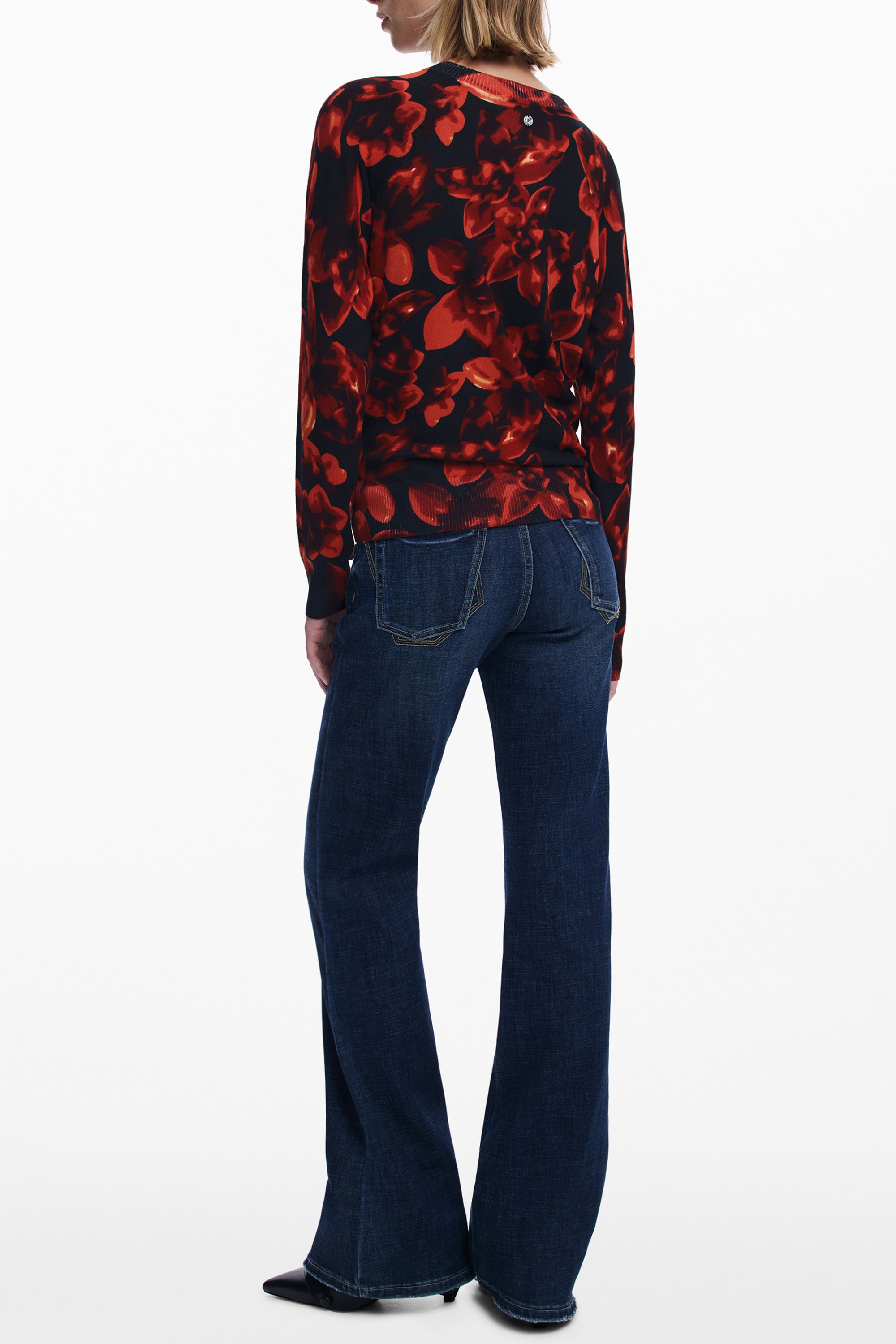 DESIGUAL WOMEN'S BLACK SWEATER