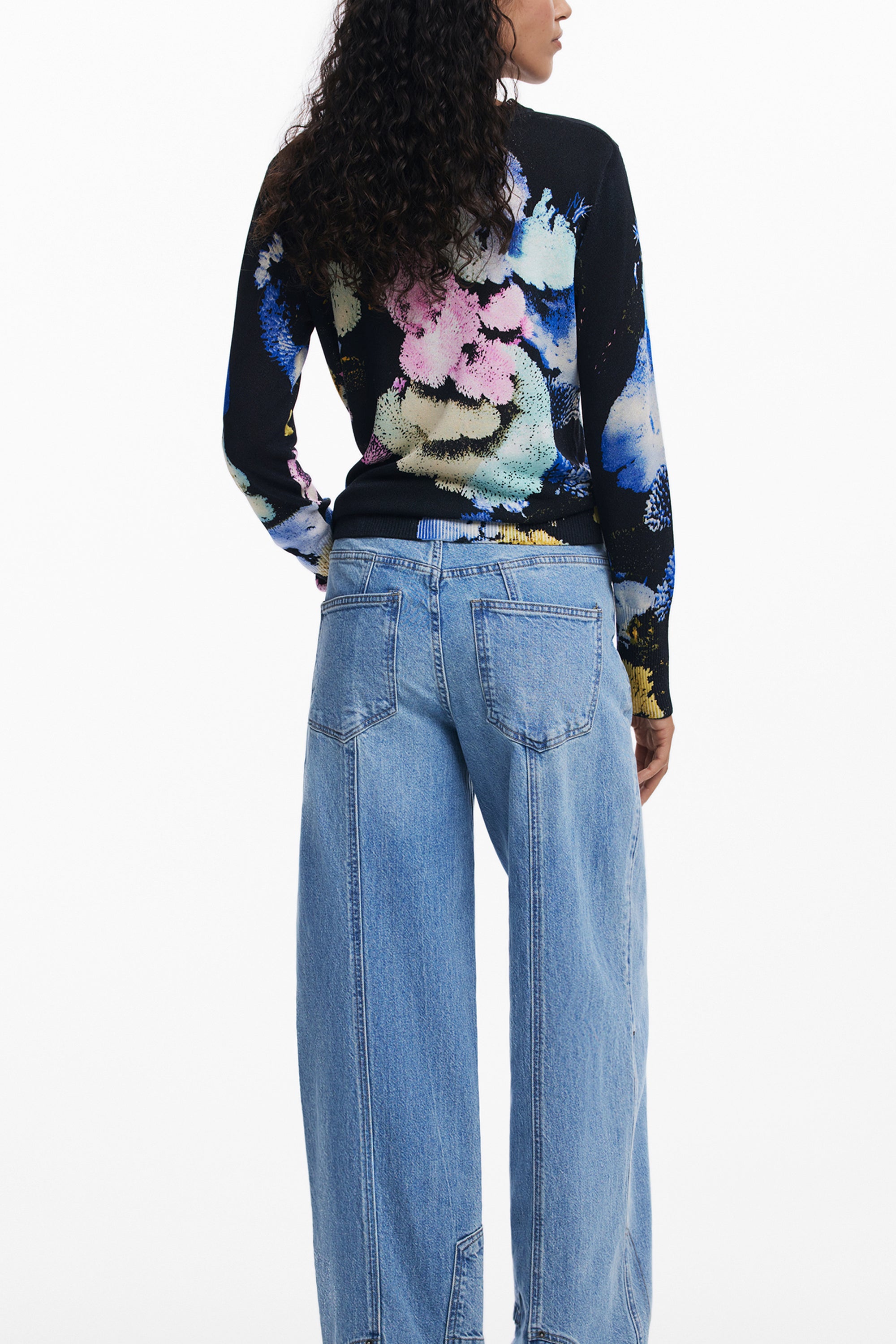 DESIGUAL WOMEN'S BLACK SWEATER