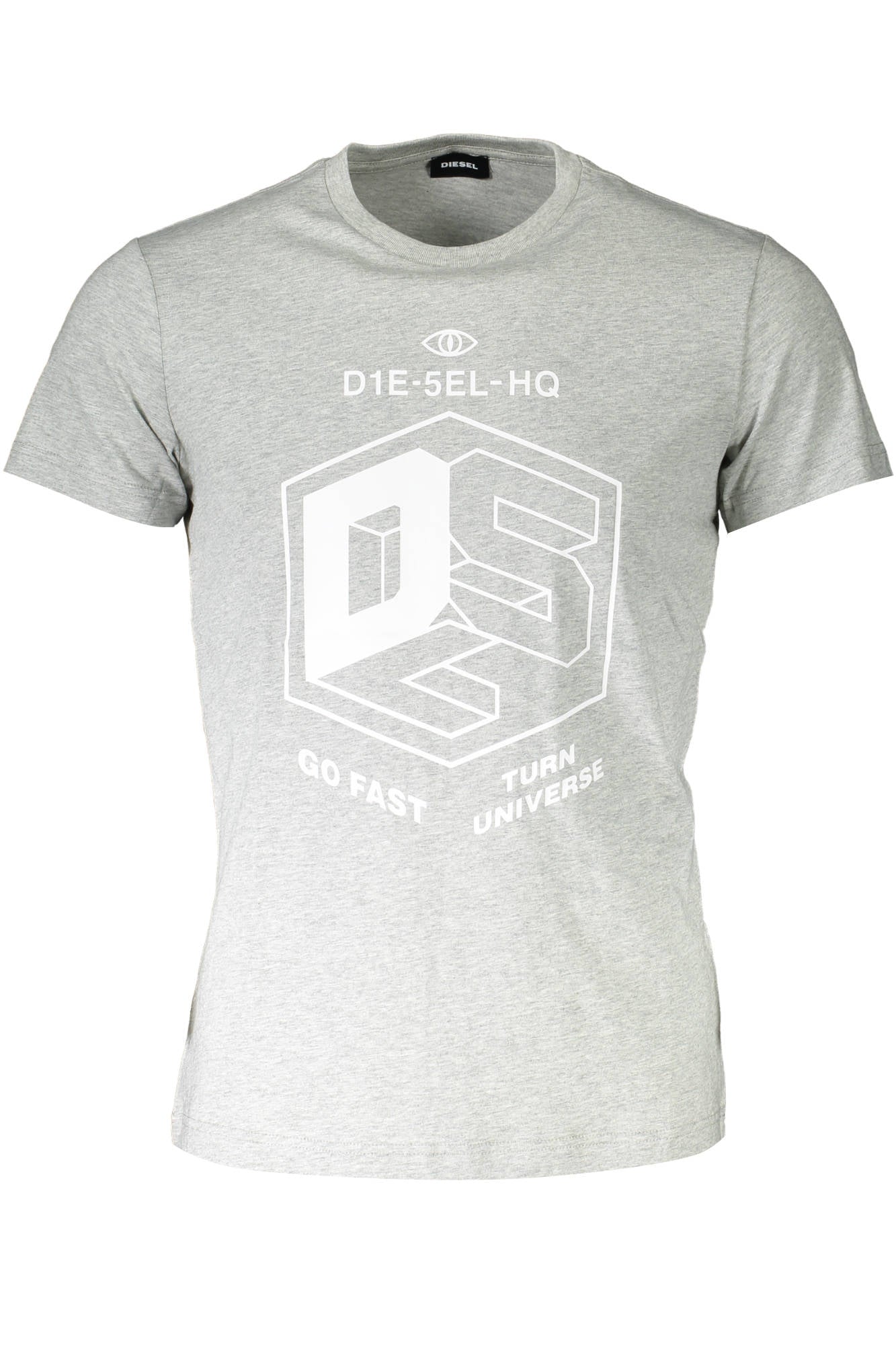 DIESEL KURZARM-T-SHIRT HERREN GRAU