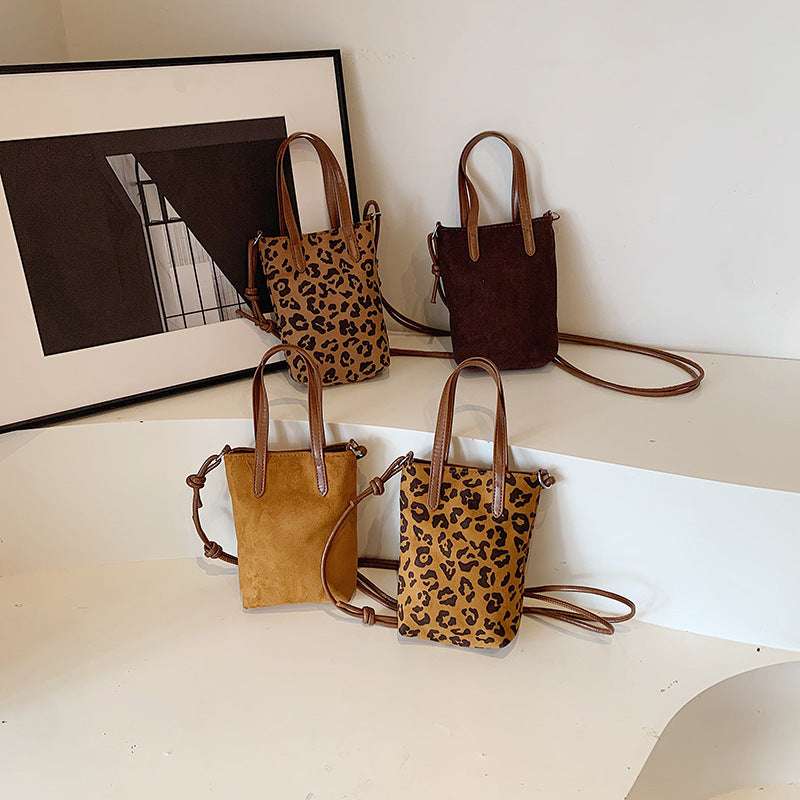 Damen Retro-Tasche im Leopard Muster