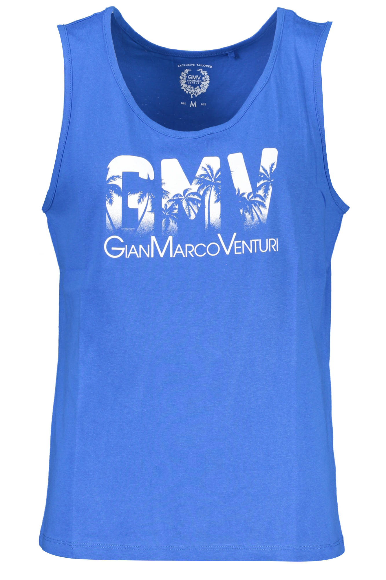 GIAN MARCO VENTURI HERREN BLAUES TANKTOP Blau 2XL 8054114267462