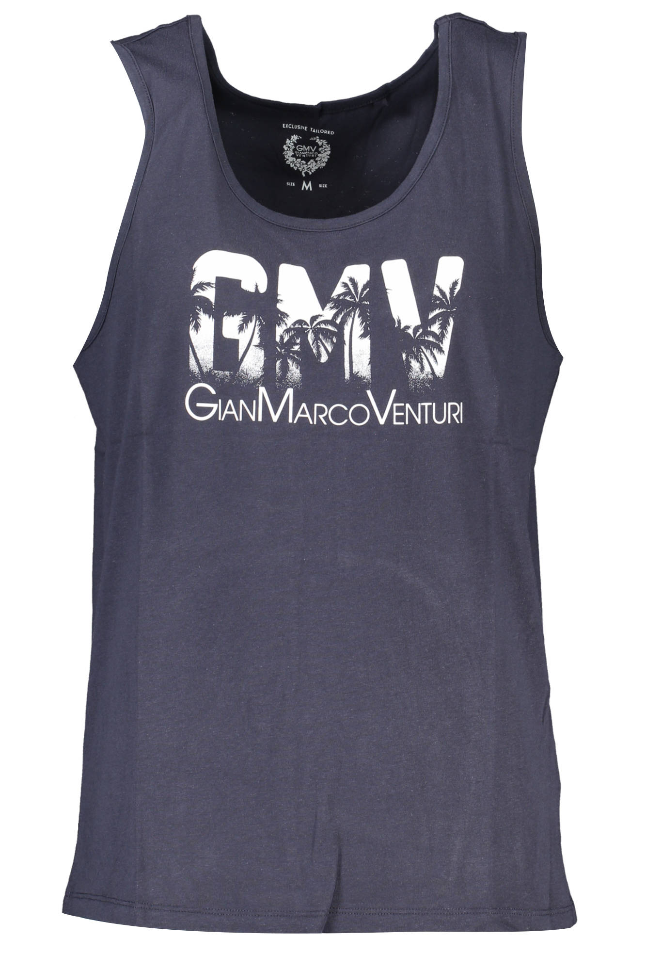 GIAN MARCO VENTURI HERREN BLAUES TANKTOP Blau 2XL 8054114267547