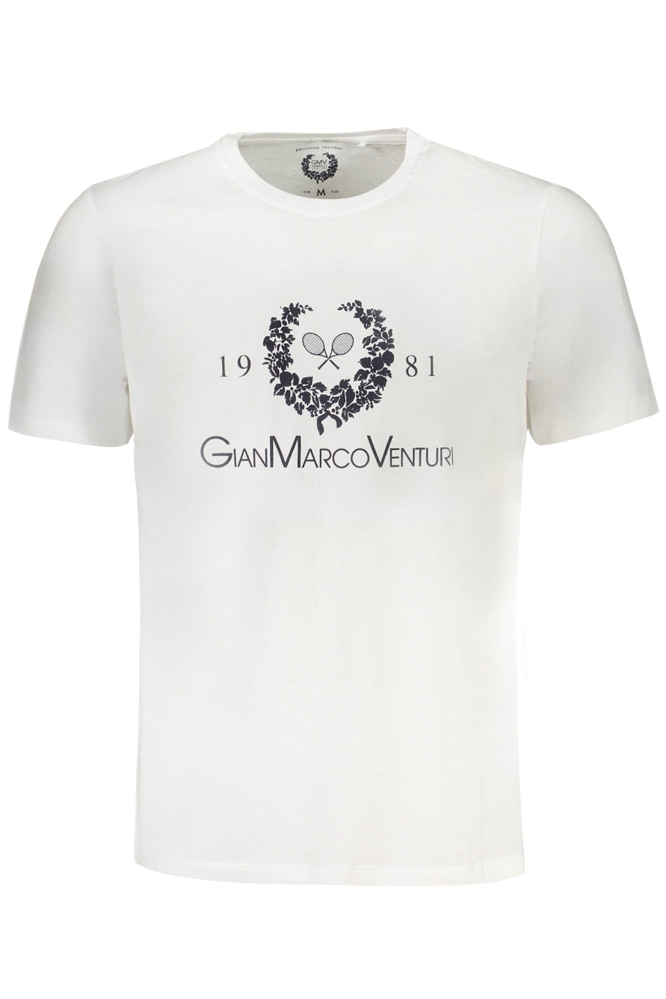 GIAN MARCO VENTURI HERREN-KURZÄRMELIGES T-SHIRT WEISS Weiß 2XL 8053000060699