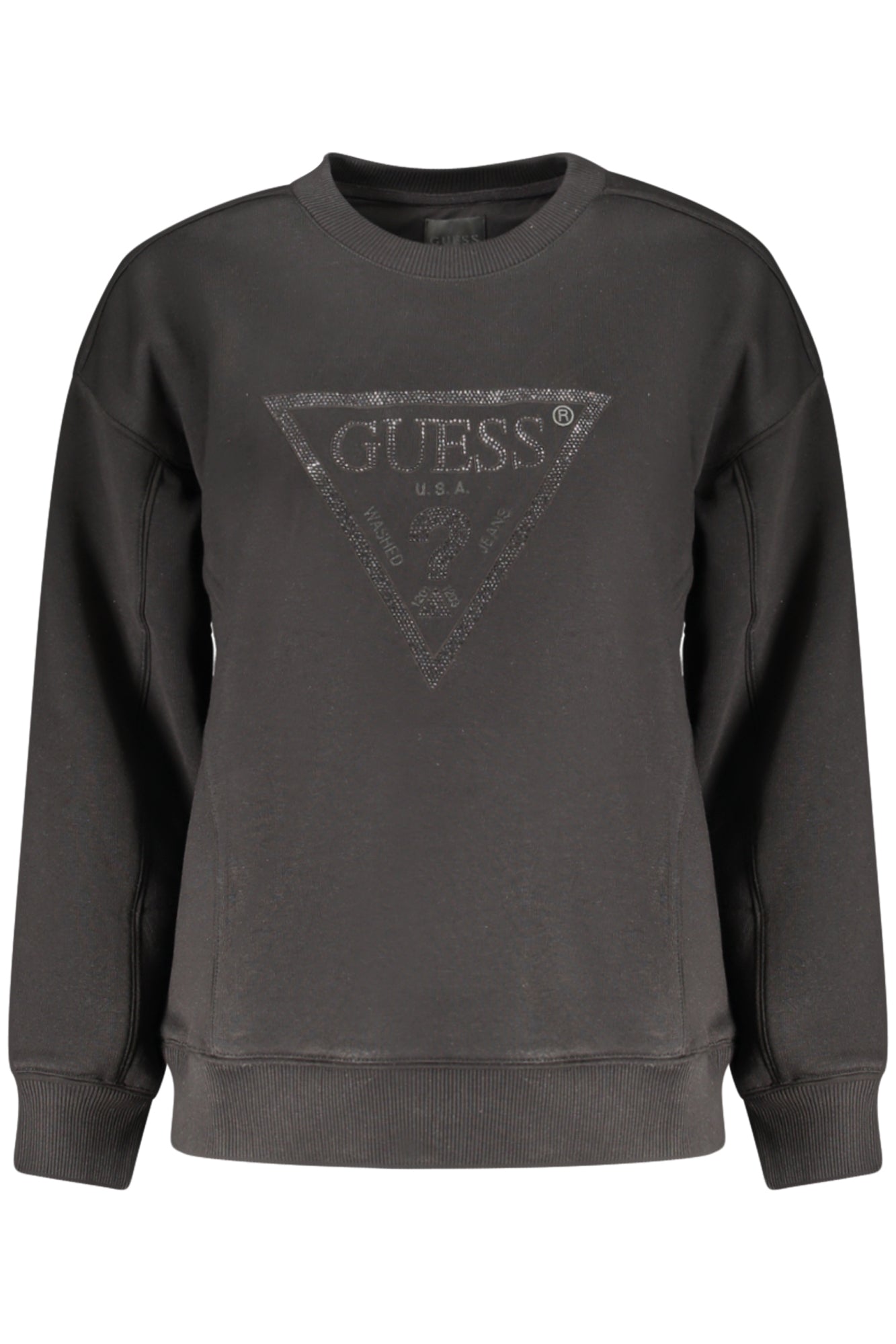 SCHWARZES DAMEN-SWEATSHIRT MIT REISSVERSCHLUSS VON GUESS JEANS Schwarz XL 7621235136666