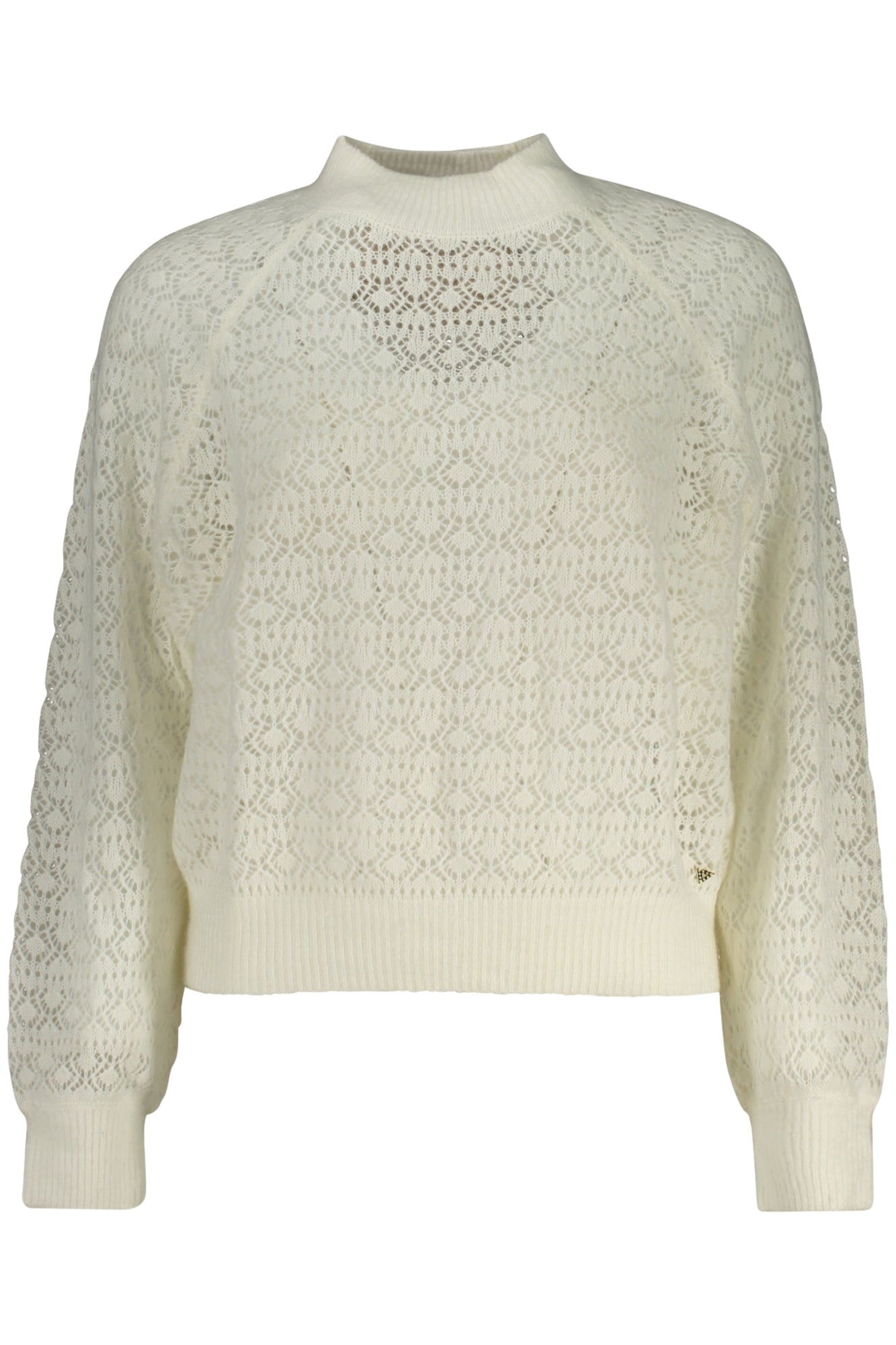 GUESS JEANS WEISSER PULLOVER FÜR DAMEN Weiß XS 7625408455011