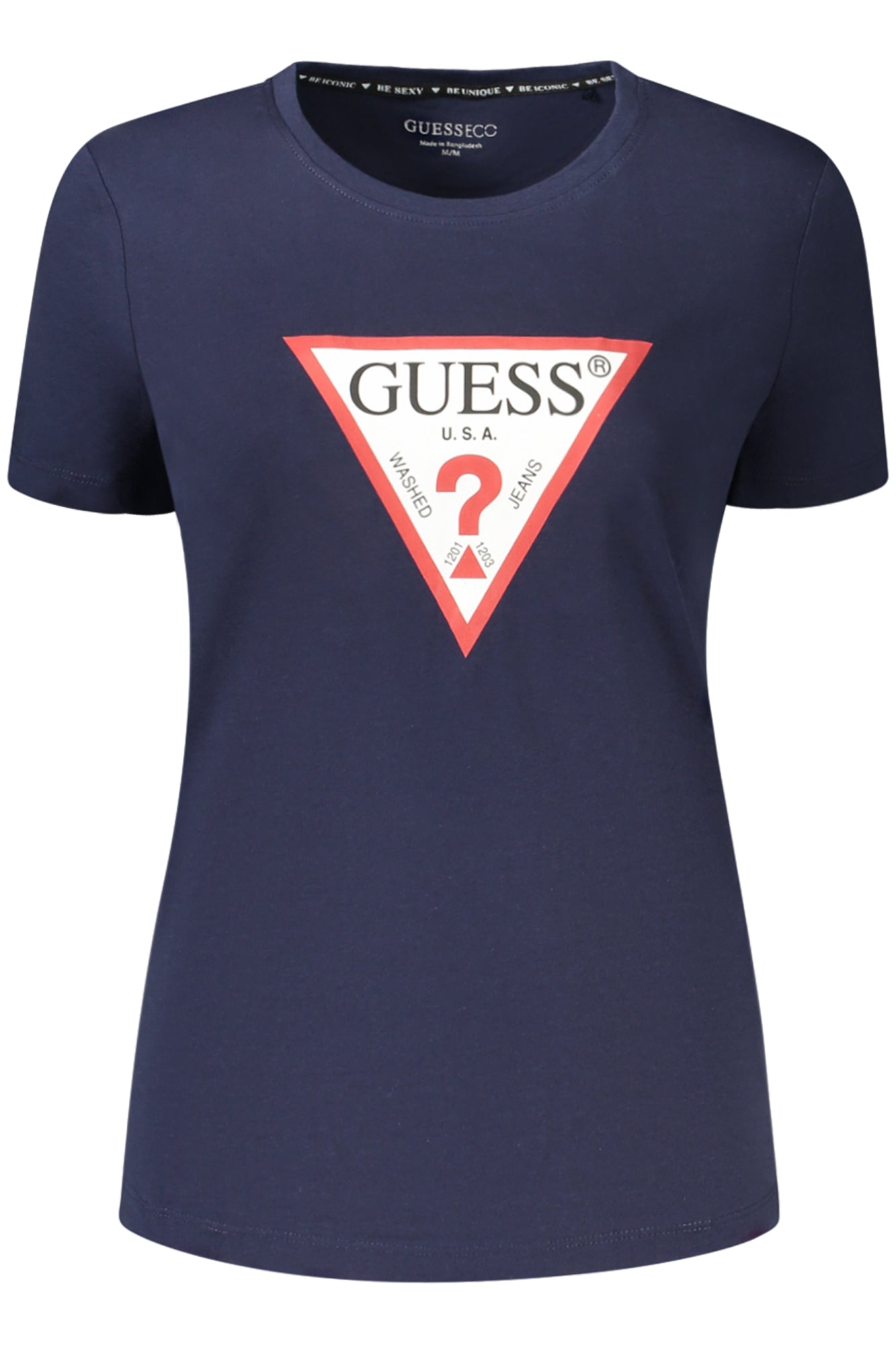 GUESS JEANS DAMEN KURZARM-T-SHIRT BLAU Blau XL 7622336566031