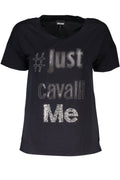 JUST CAVALLI DAMEN KURZARM T-SHIRT SCHWARZ Schwarz XS 8056645936114