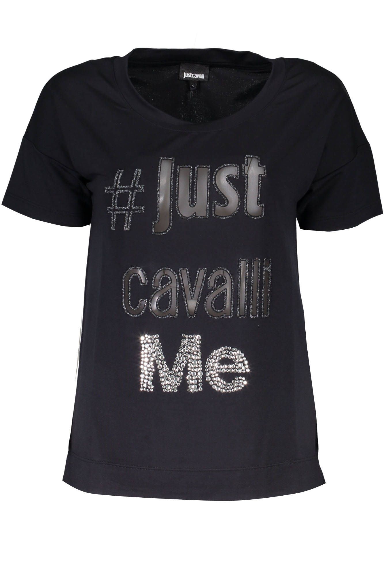 JUST CAVALLI DAMEN KURZARM T-SHIRT SCHWARZ Schwarz XS 8056645936114