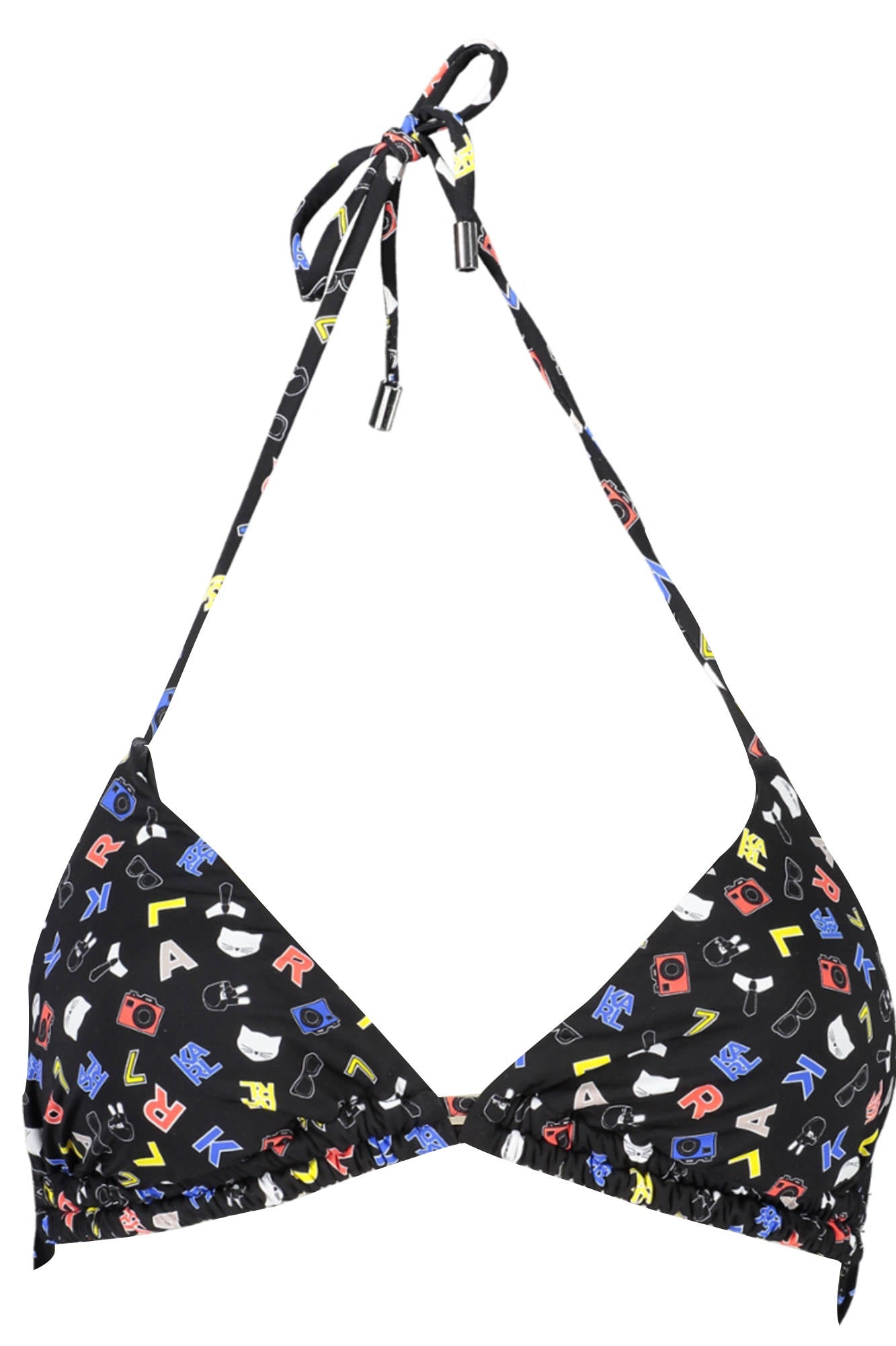 KARL LAGERFELD BEACHWEAR BADEANZUG-TOP DAMEN SCHWARZ Schwarz S 8059395459513