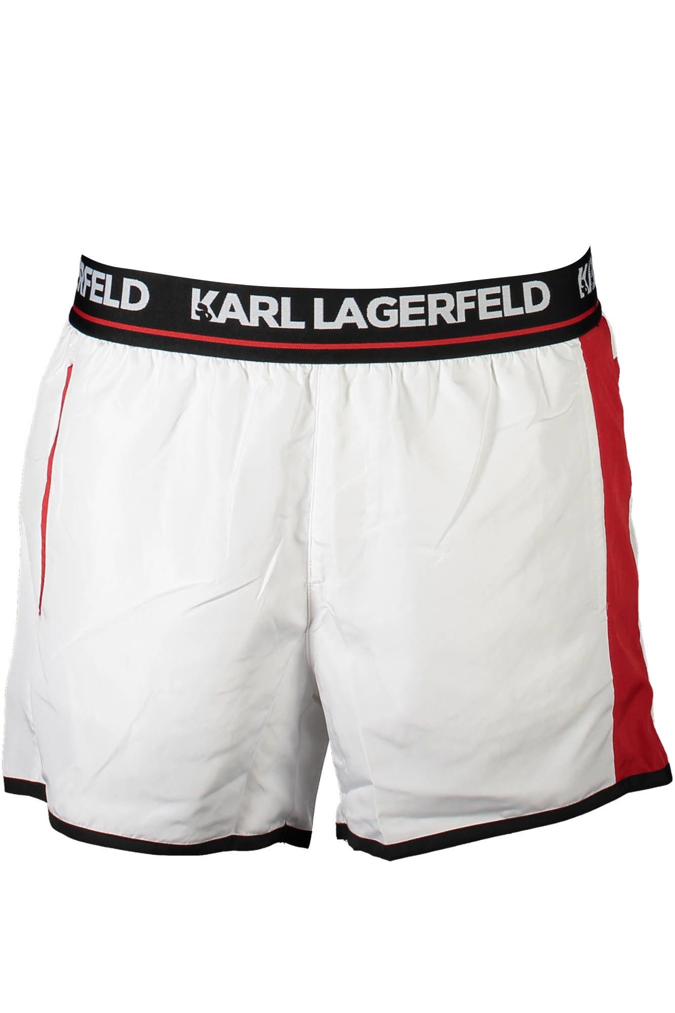 KARL LAGERFELD BEACHWEAR BADEANZUGHOSE HERREN WEISS Weiß L 8052283336897