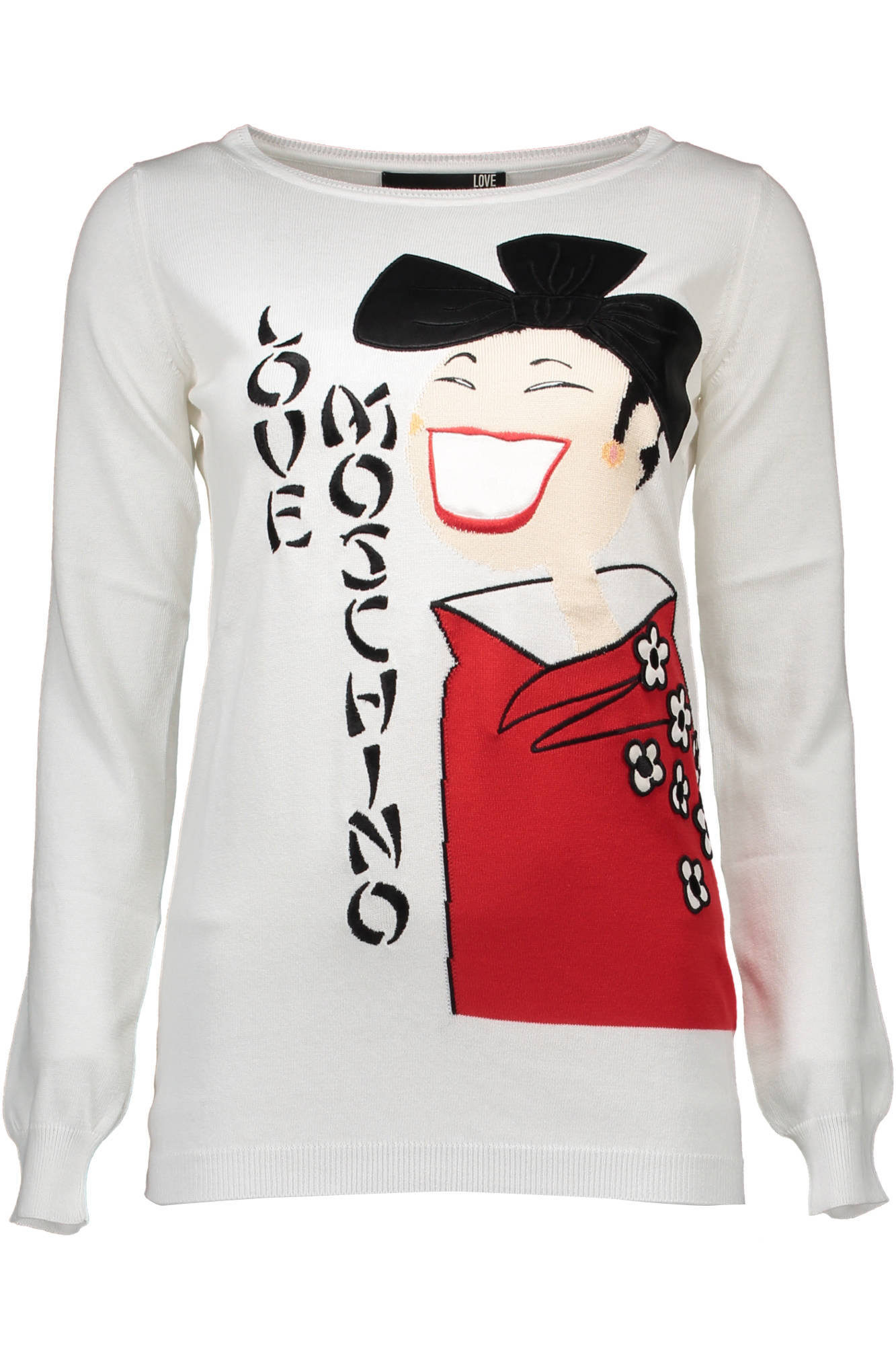 WEIßER FRAUEN-SWEATER LOVE MOSCHINO Weiß 40 8055523160672