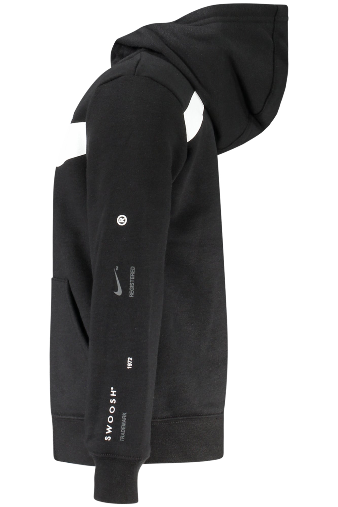 NIKE BLACK KIDS' SWEATSHIRT WITH ZIPPER