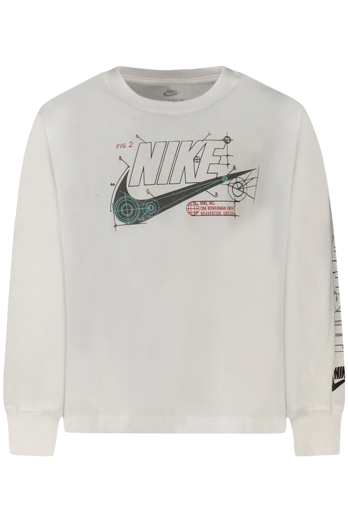 NIKE KINDER LANGARM-T-SHIRT, WEISS Weiß 6A 196923569882