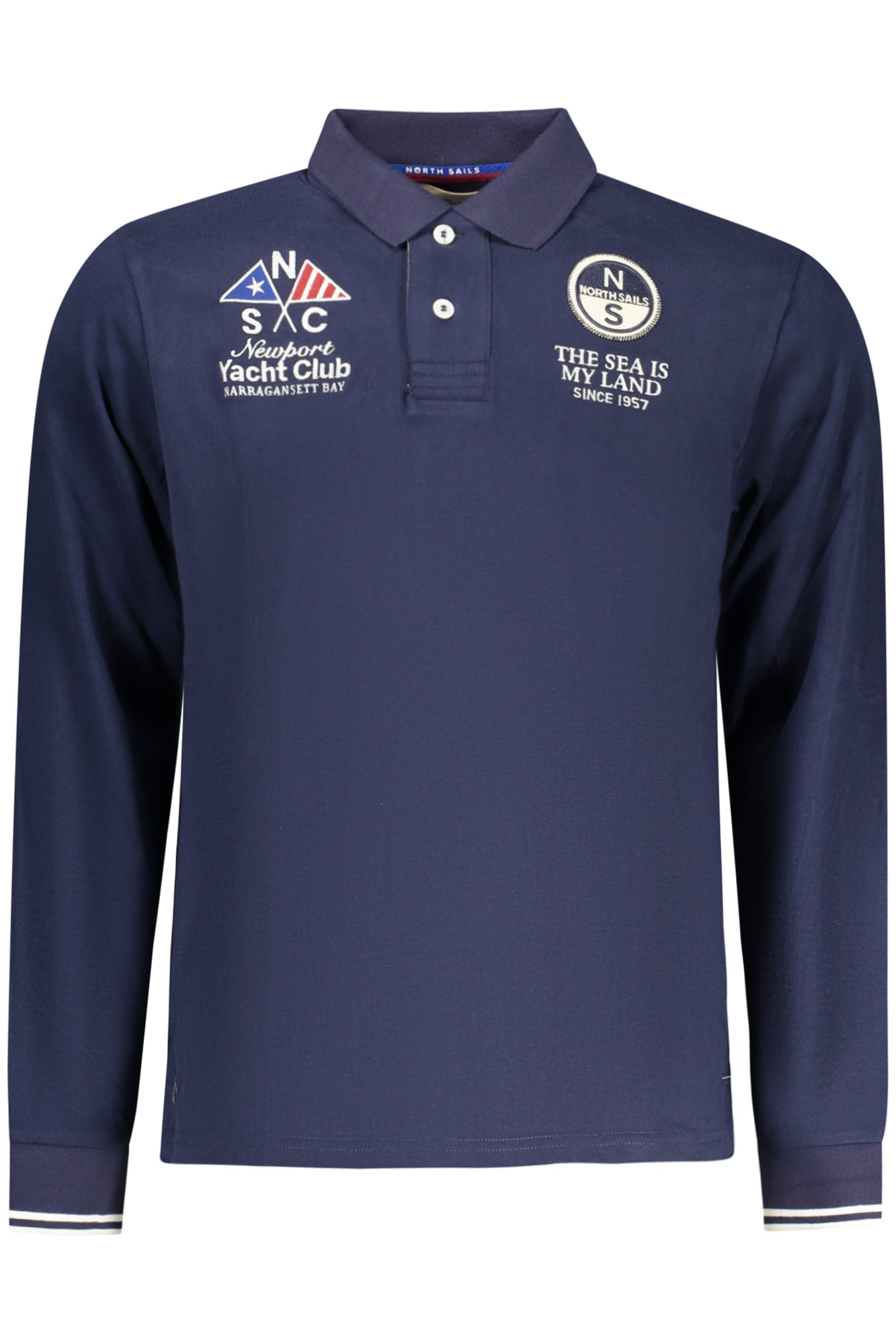 NORTH SAILS HERREN-POLOSHIRT MIT LANGÄRMLIGEN ÄRMELN, BLAU Blau S 8052591039824