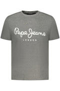 PEPE JEANS Herren-T-Shirt mit kurzen Ärmeln, Grau Grau S 8447166874366
