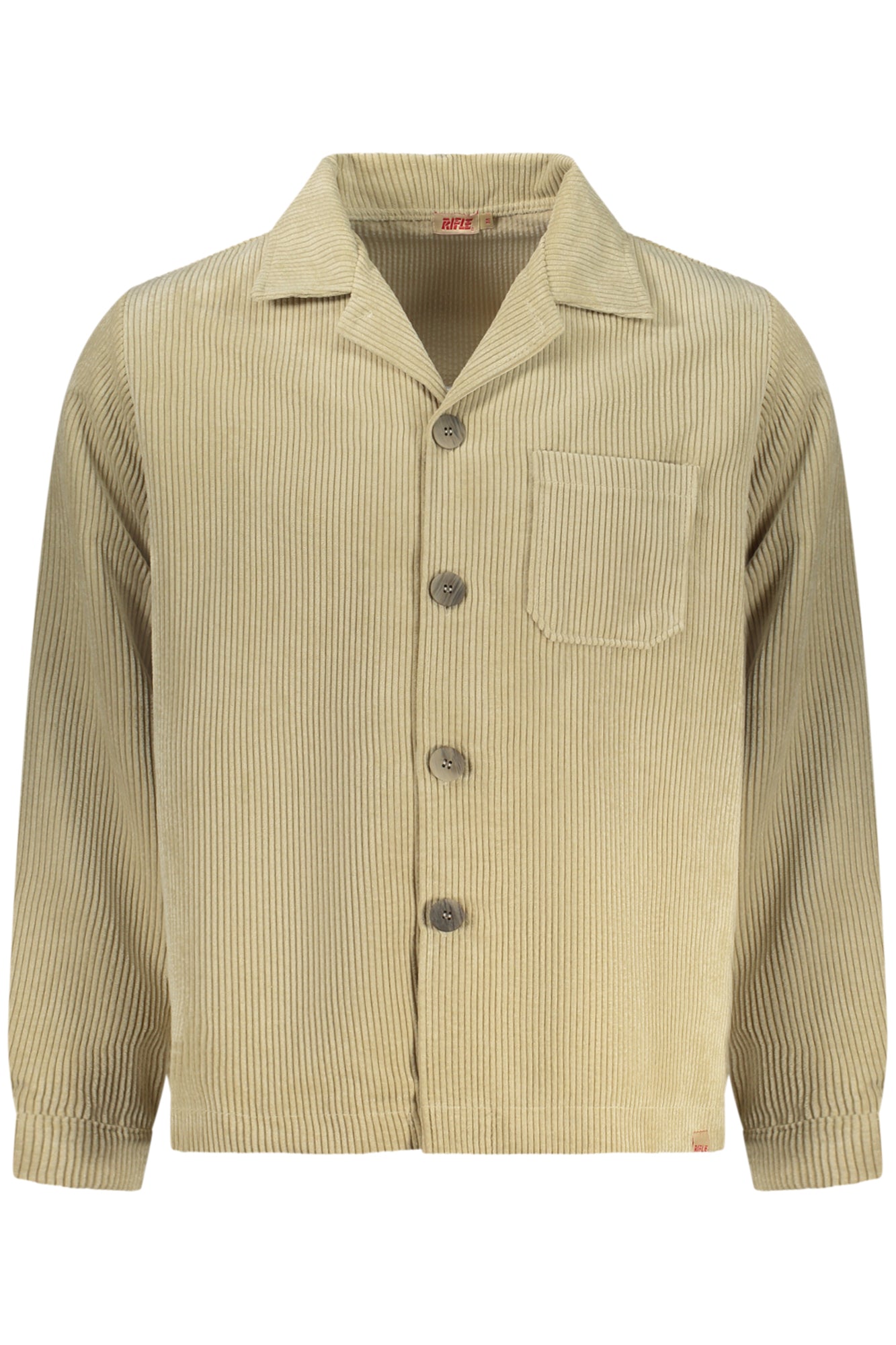 BEIGE LANGÄRMLIGES GEWEHRHEMD FÜR HERREN Beige M 8100032424231