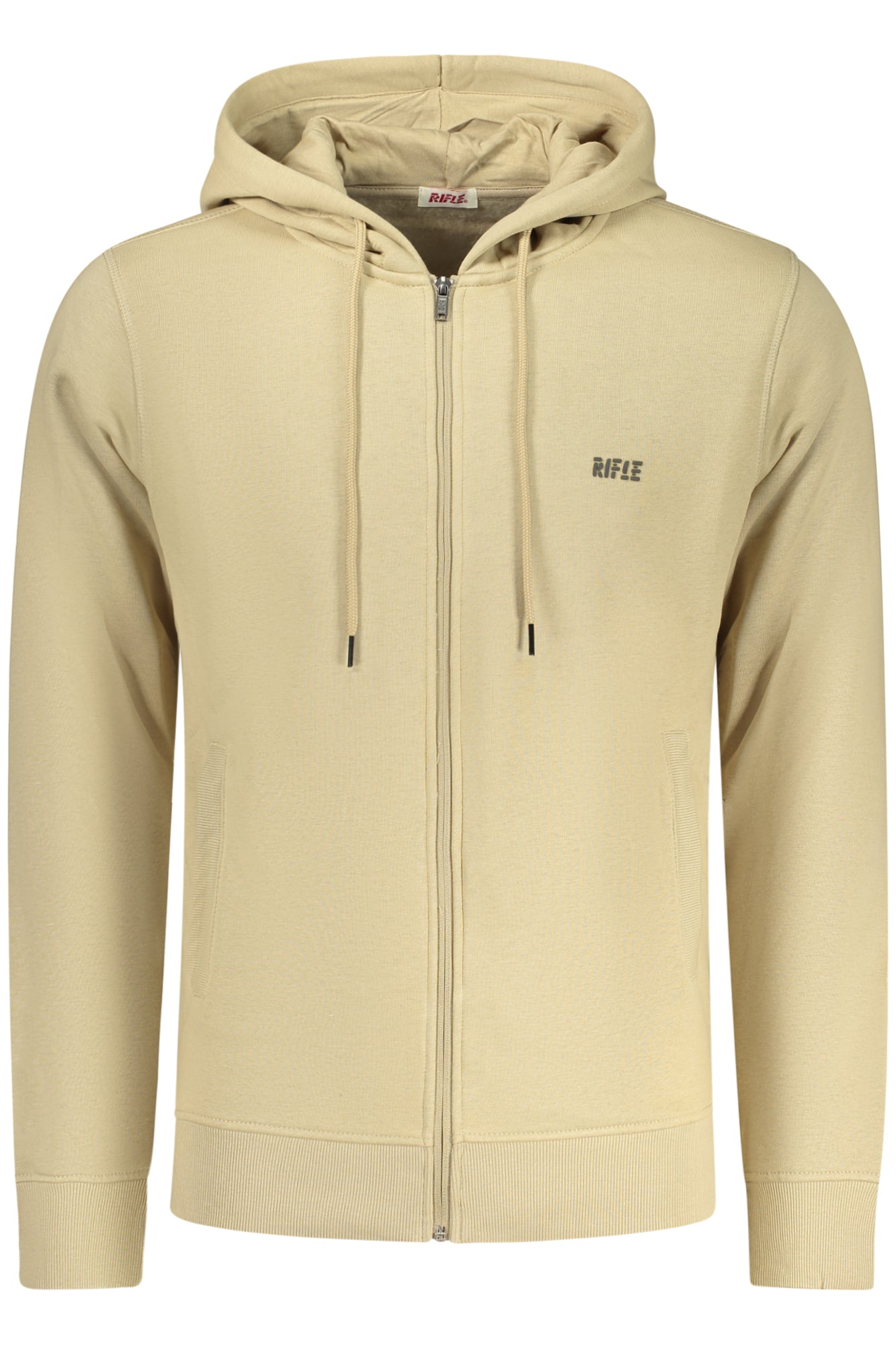 RIFLE Herren-Sweatshirt mit Reißverschluss, beige Beige M 8100032229546