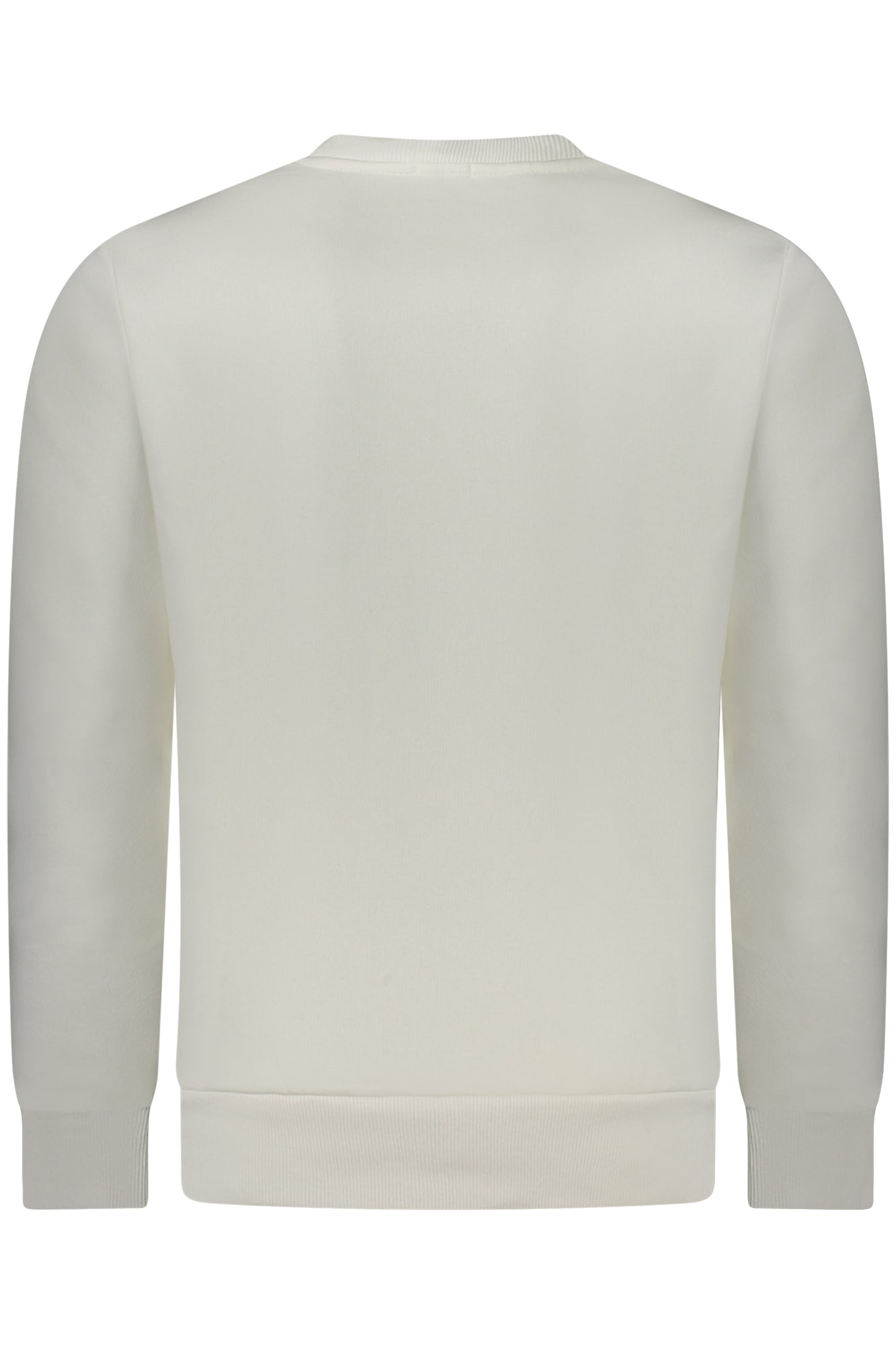 Rifled sweatshirt without zipper, men's white