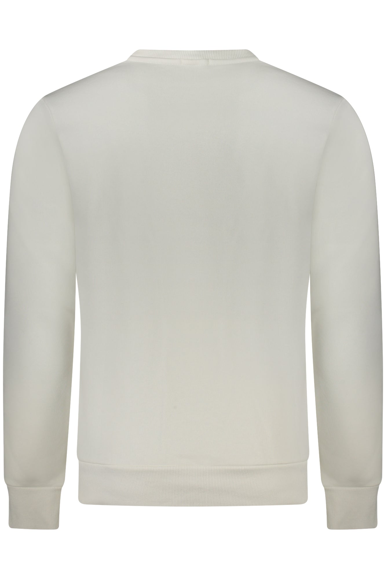 Rifled sweatshirt without zipper, men's white