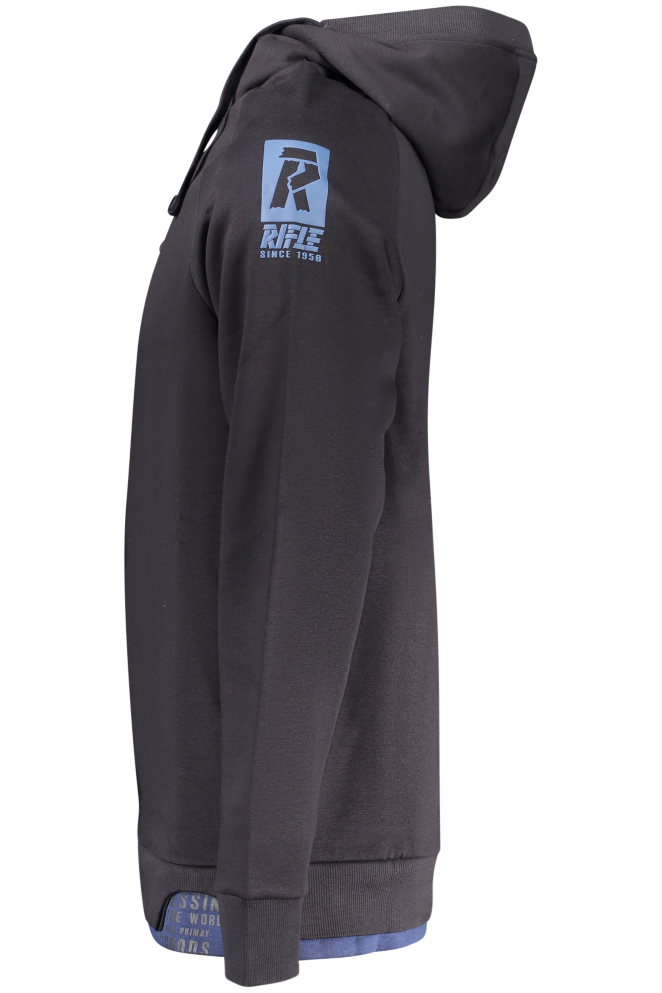 Felpa con zip da uomo RIFLE, blu