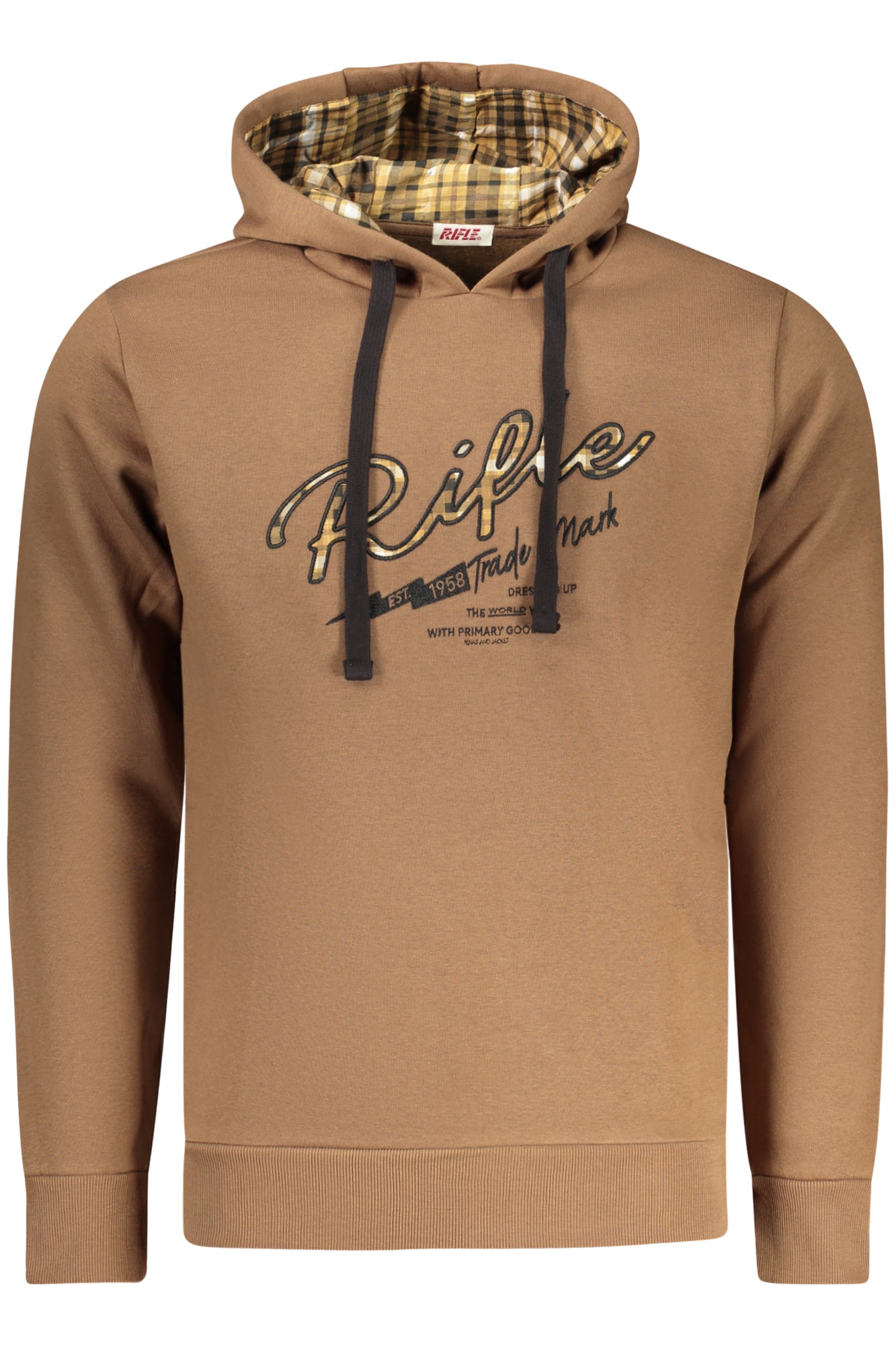 RIFLE Herren-Sweatshirt mit Reißverschluss, braun Braun M 8100032419947