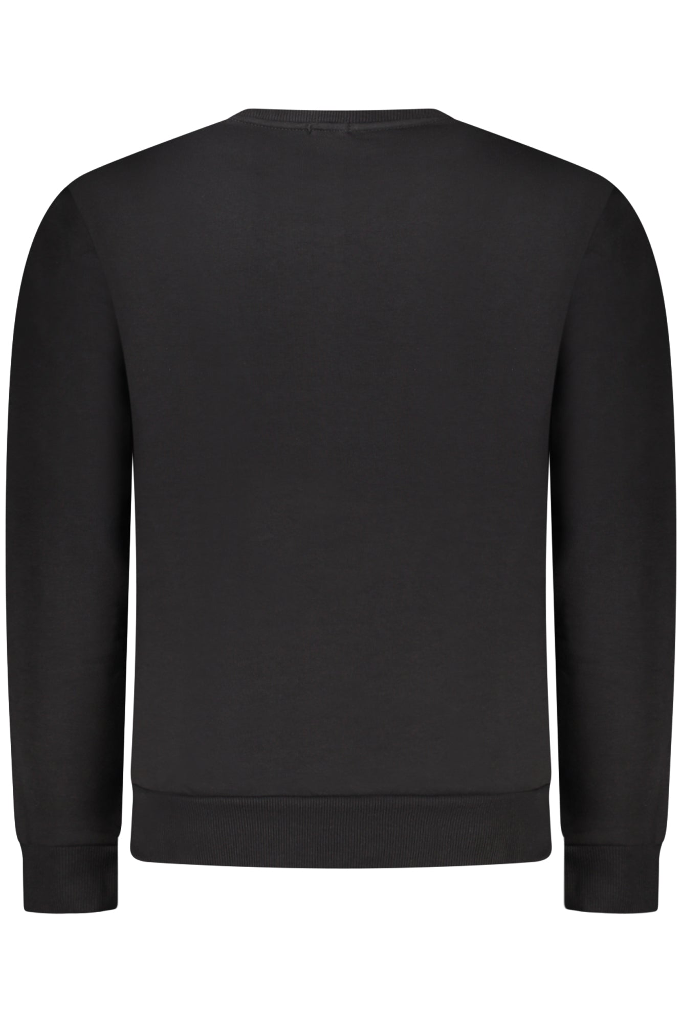 Rifled sweatshirt without zipper, men's, black