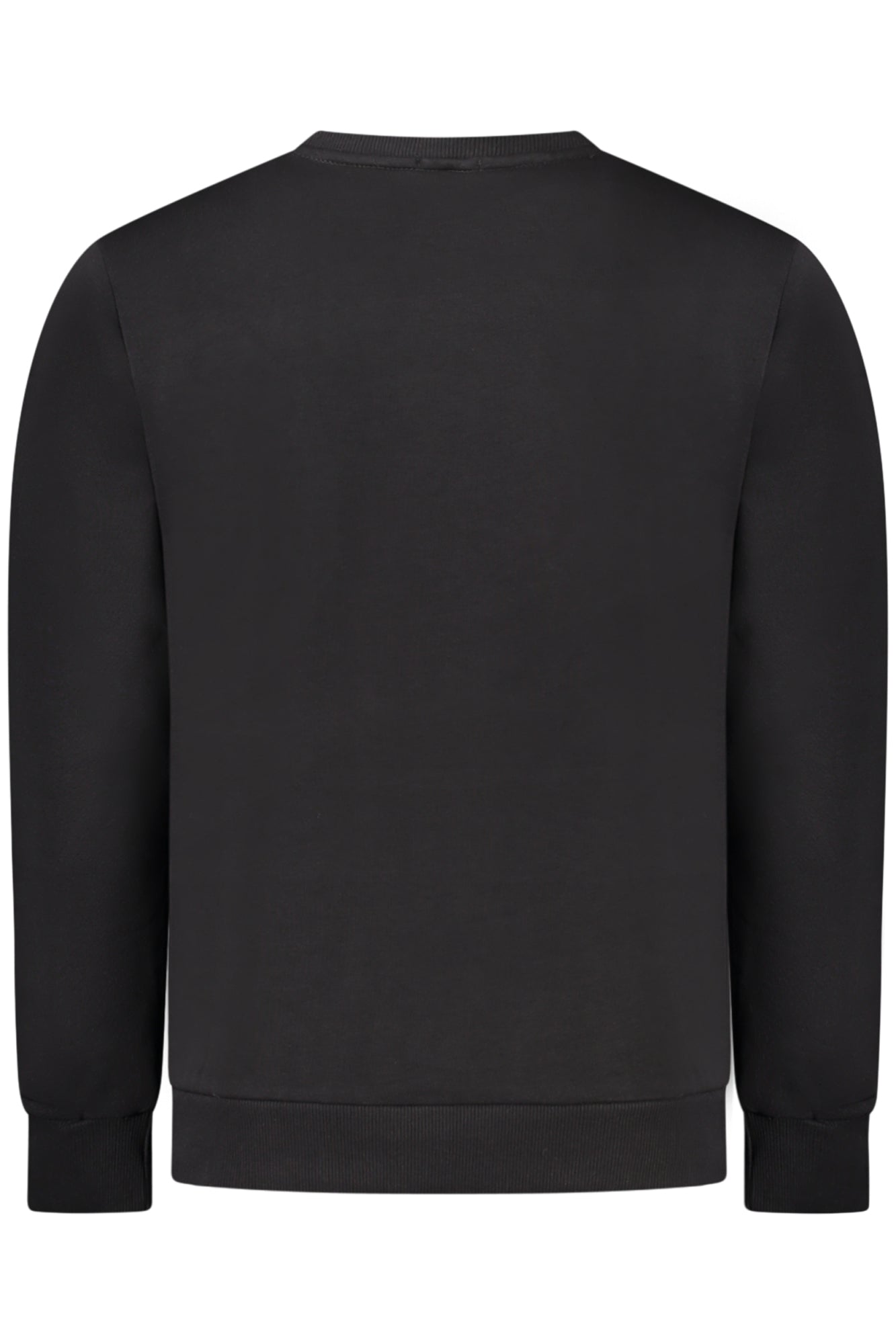 Rifled sweatshirt without zipper, men's, black