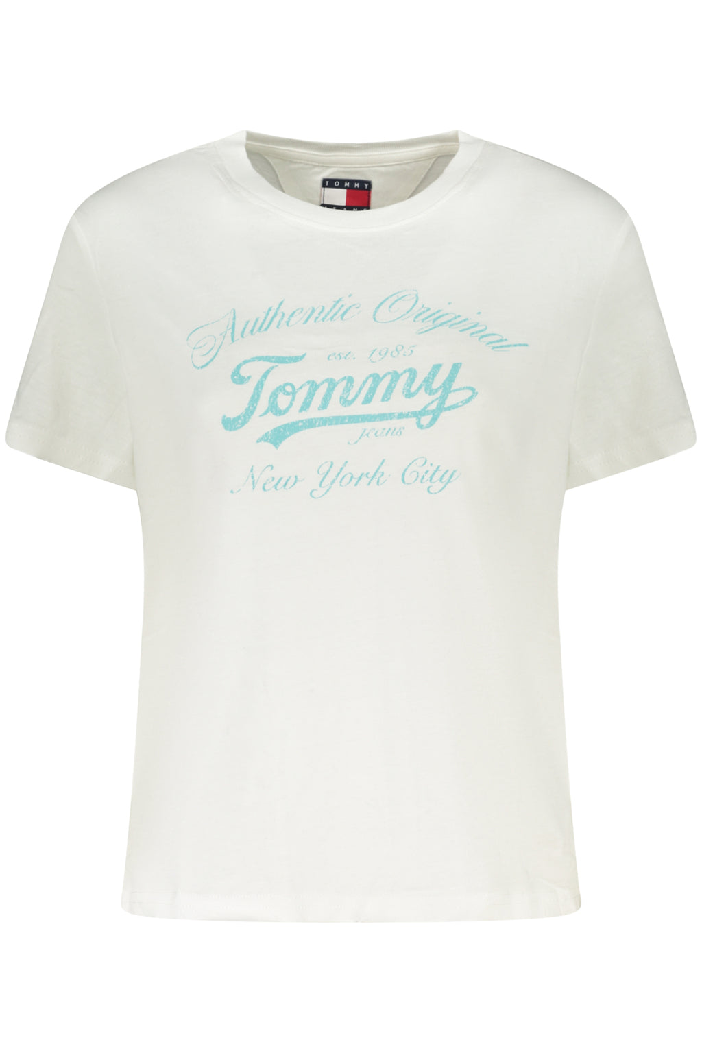 TOMMY HILFIGER DAMEN KURZARM T-SHIRT WEISS