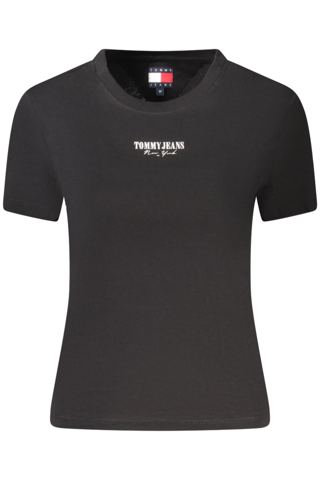 TOMMY HILFIGER DAMEN KURZARM T-SHIRT SCHWARZ