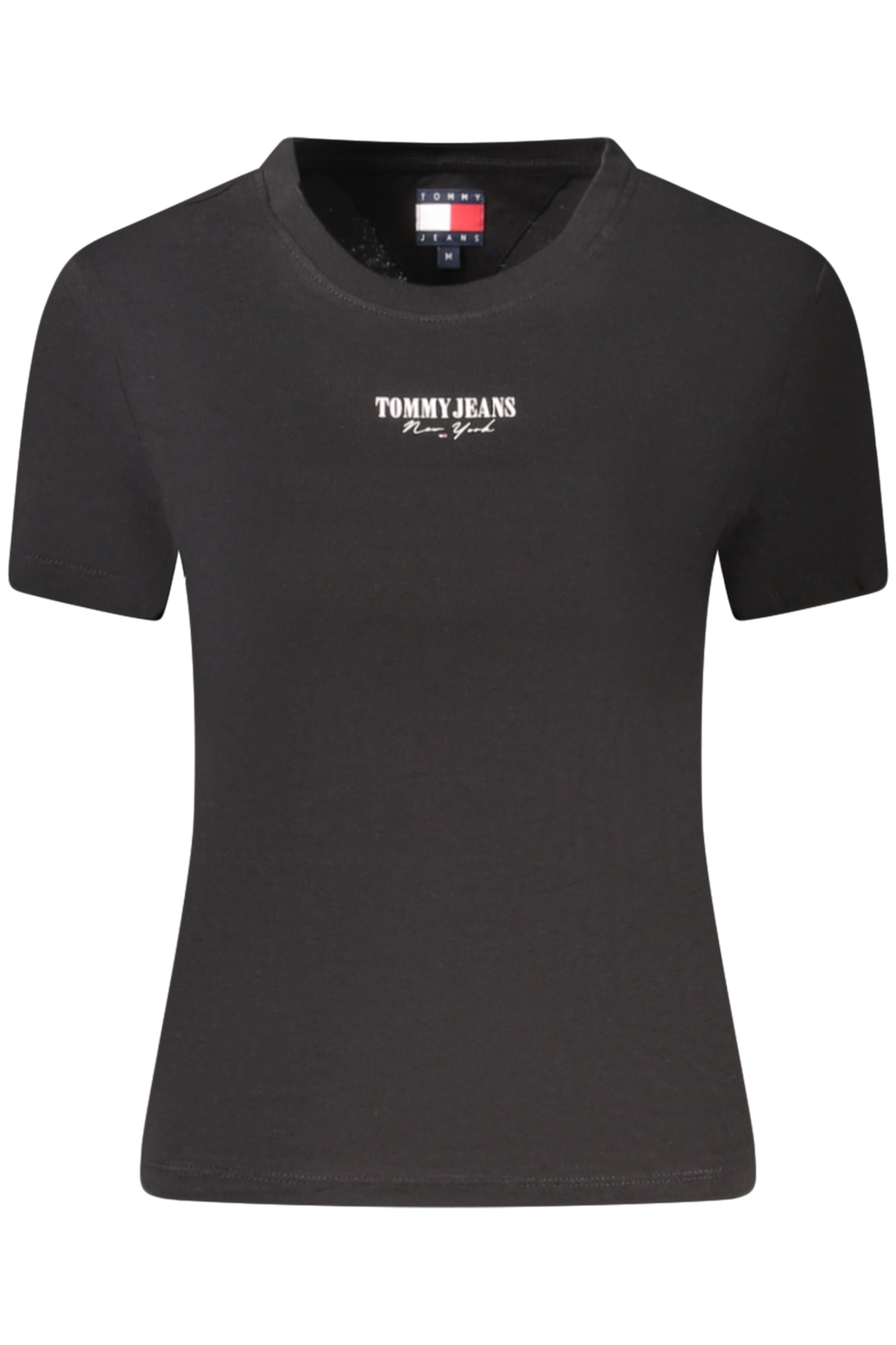 TOMMY HILFIGER DAMEN KURZARM T-SHIRT SCHWARZ