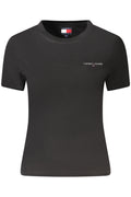 TOMMY HILFIGER DAMEN KURZARM T-SHIRT SCHWARZ