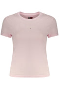 TOMMY HILFIGER DAMEN-T-SHIRT IN PINK MIT KURZEN ÄRMELN