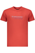 TOMMY HILFIGER Herren-T-Shirt mit kurzen Ärmeln, Rot Rot S 8721221817896
