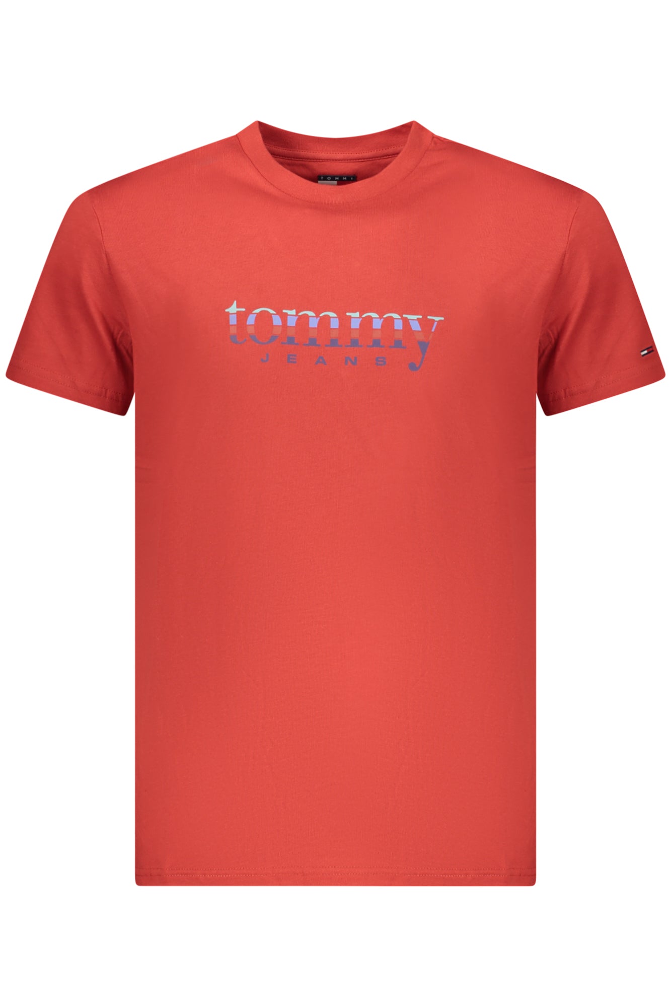TOMMY HILFIGER Herren-T-Shirt mit kurzen Ärmeln, Rot Rot S 8721221817896