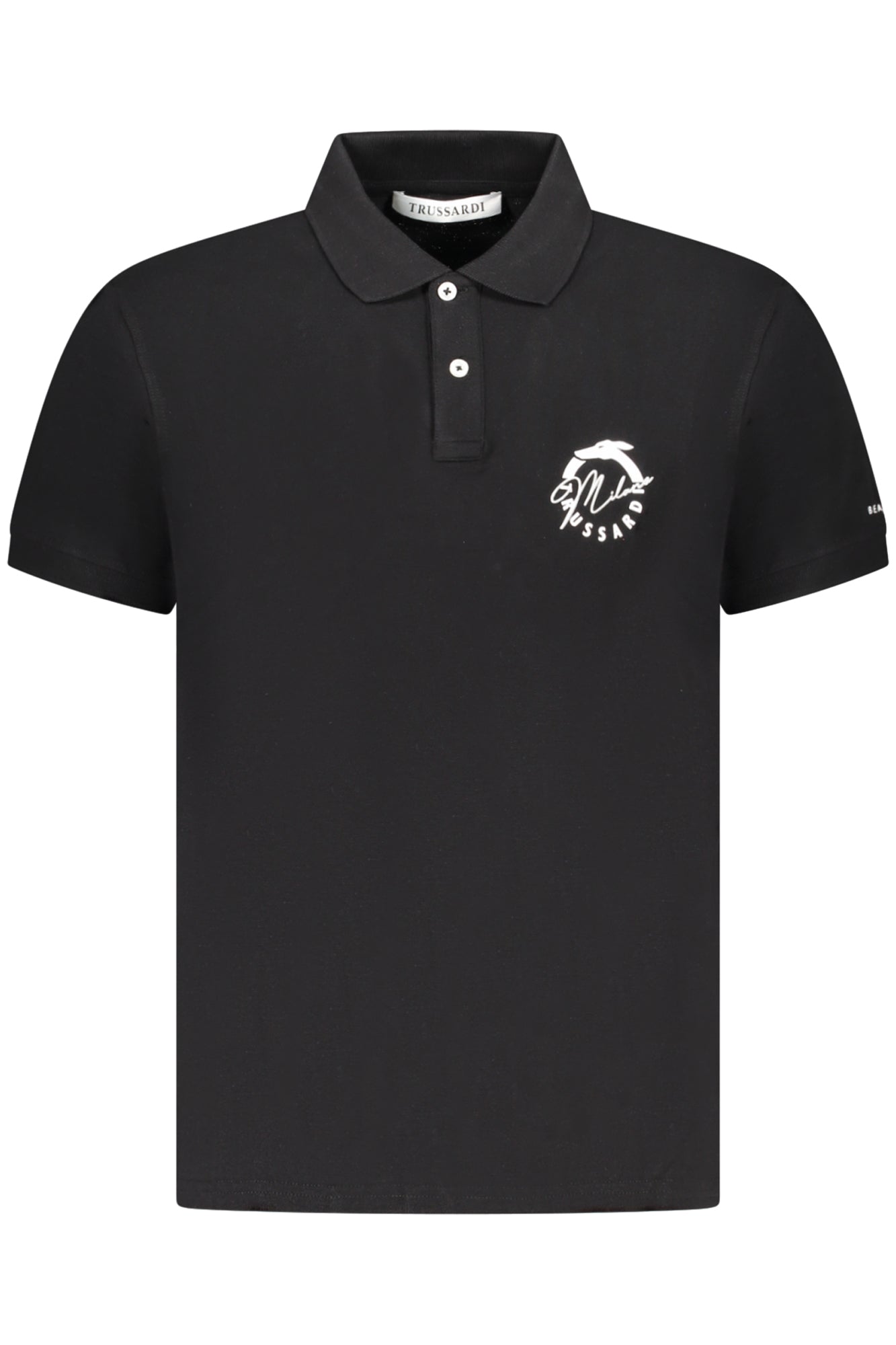 Trussardi Herren Kurzarm-Poloshirt Schwarz Schwarz S 8056216210841